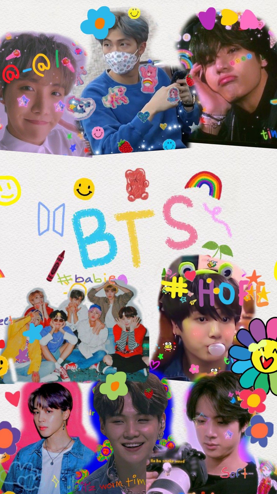 BTS wallpaper kidcore. Bts wallpaper, Kidcore wallpaper, Bts