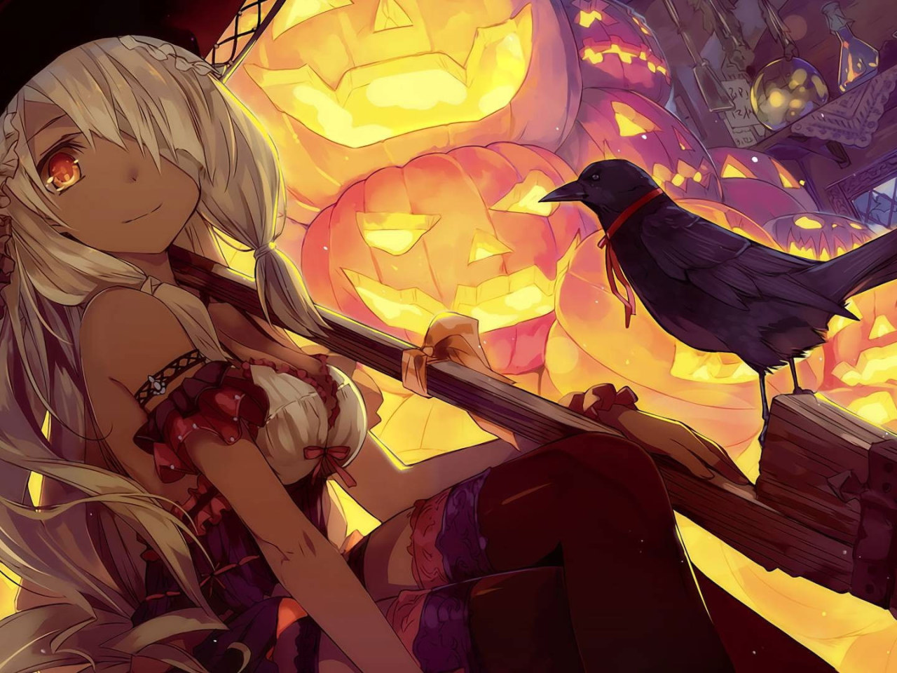 Wallpaper Halloween, Anime, Fan Art, Jack O Lantern, Pumpkin • Wallpaper For You HD Wallpaper For Desktop & Mobile
