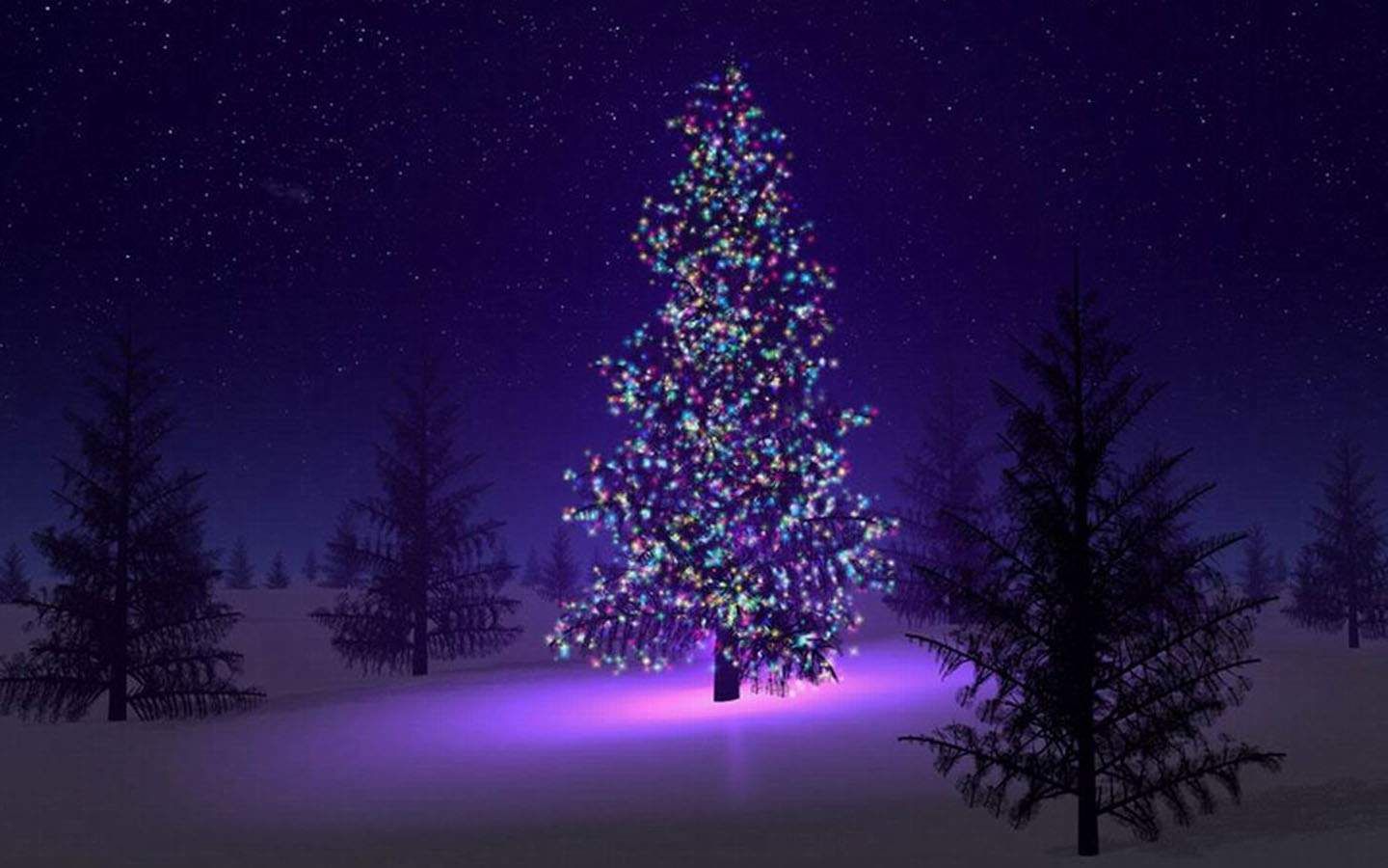 Purple Christmas Tree Wallpaper Free Purple Christmas Tree Background