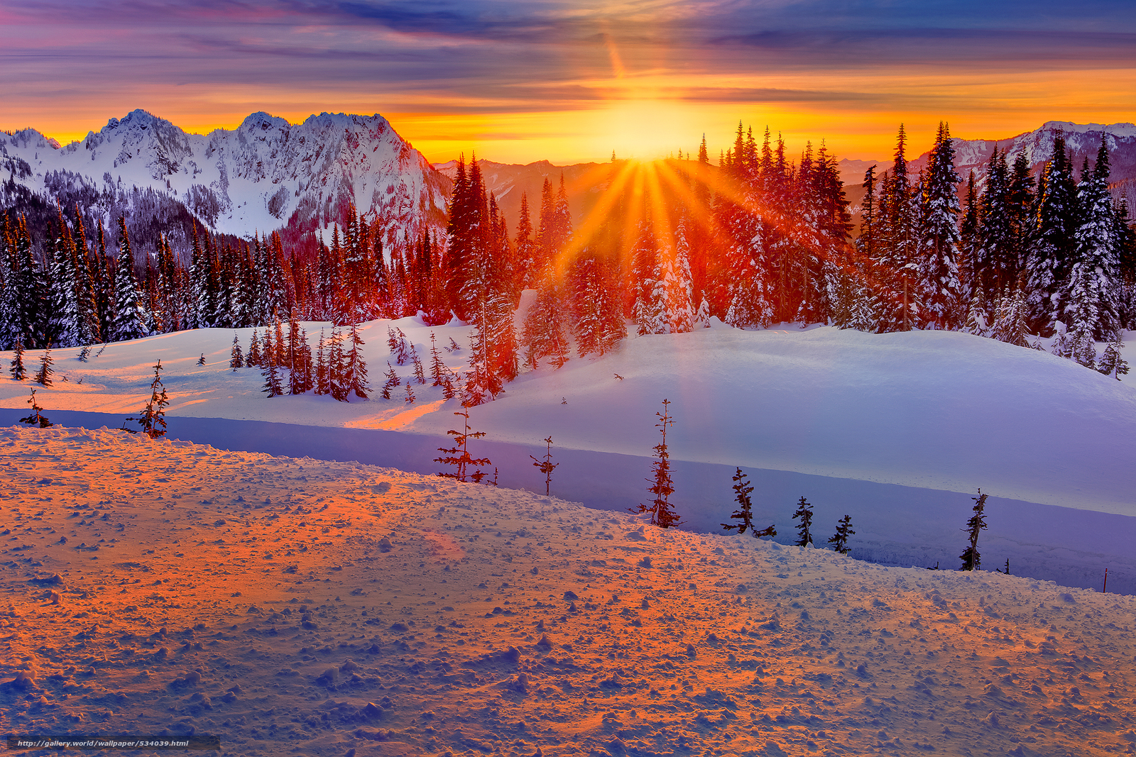 Download wallpaper winter fire and ice, mount rainier national park, washington free desktop wallpaper in the resolution 3000x2000