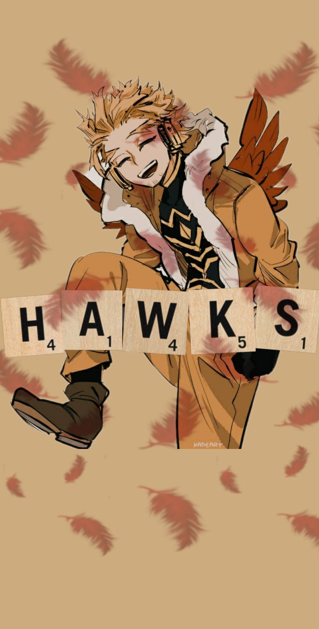 Hawks' feather. Cute anime character, Hero wallpaper, Anime