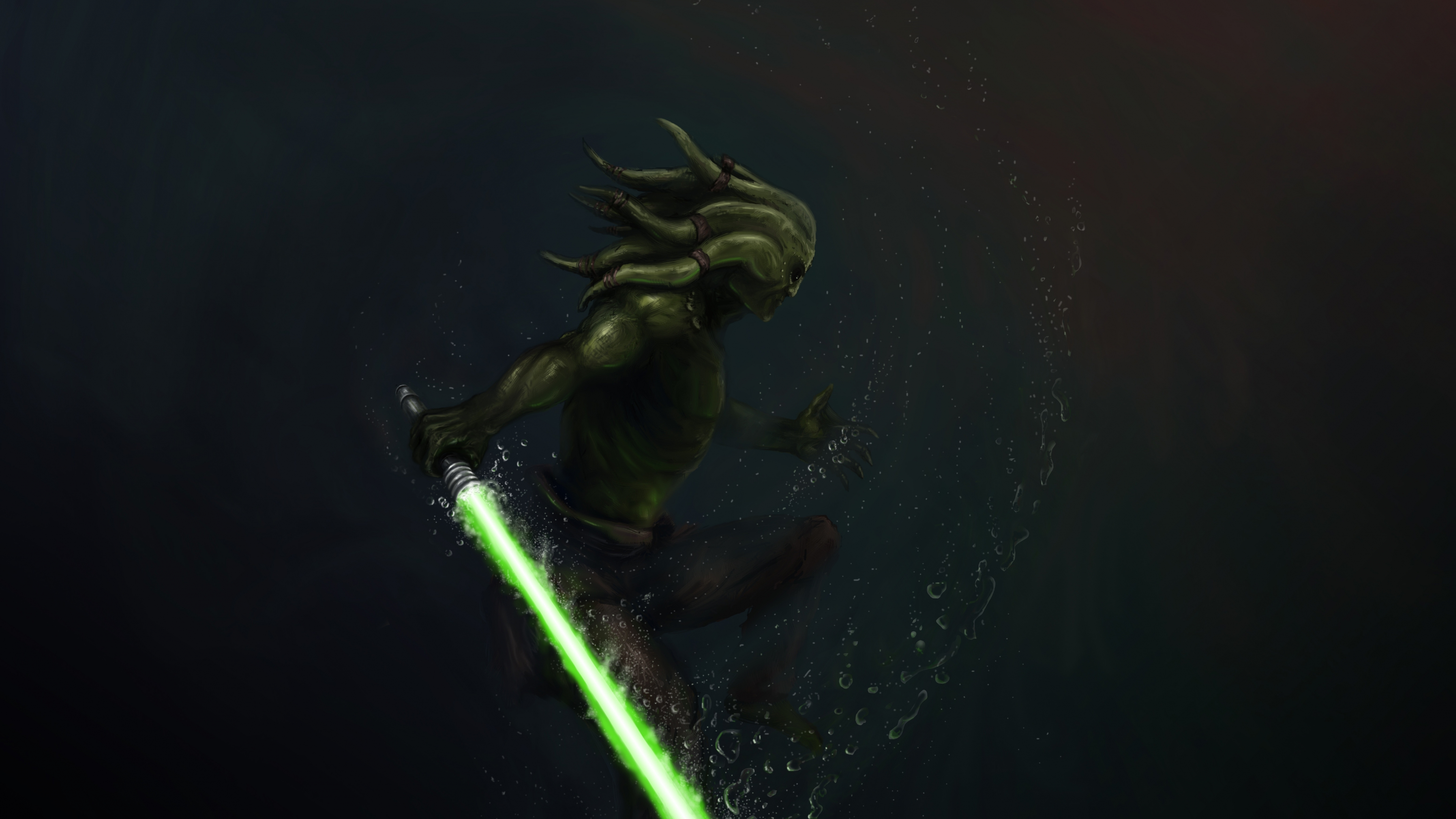 Download 3840x2160 wallpaper dark, kit fisto, star wars, video game, minimal, 4k, uhd 16:9, widescreen, 3840x2160 HD image, background, 16479