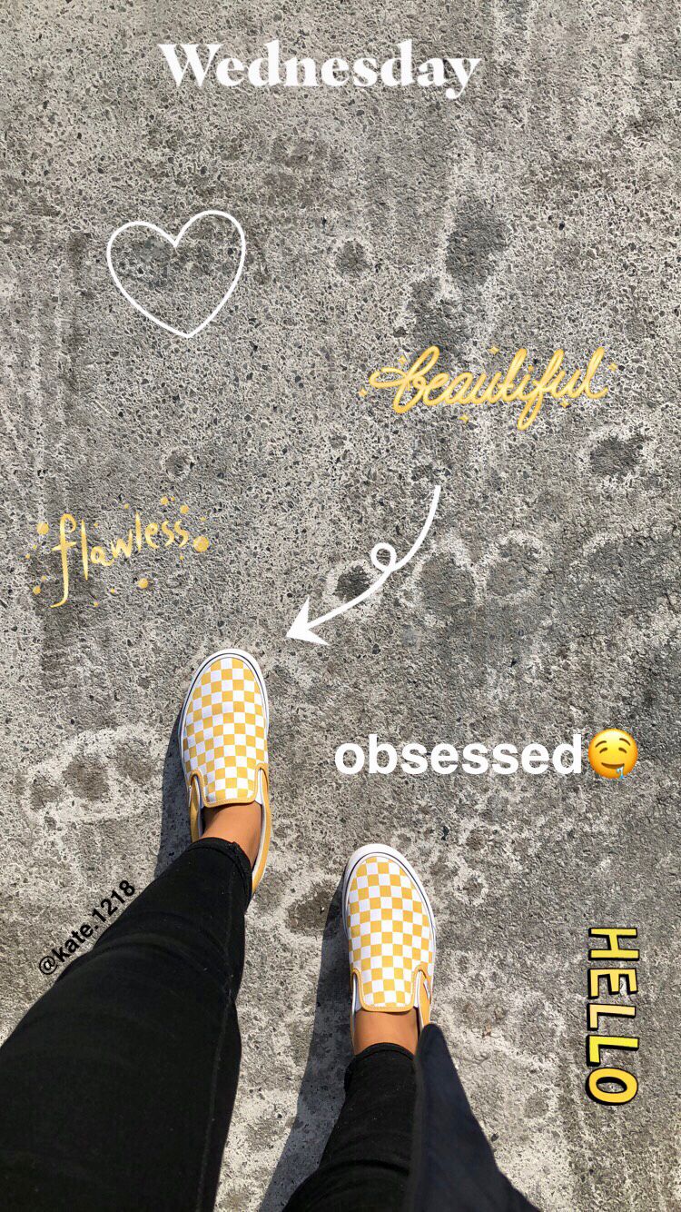 yellow checkered print ✨ slip on vans. Outfit shoes, Cute shoes, Trending shoes