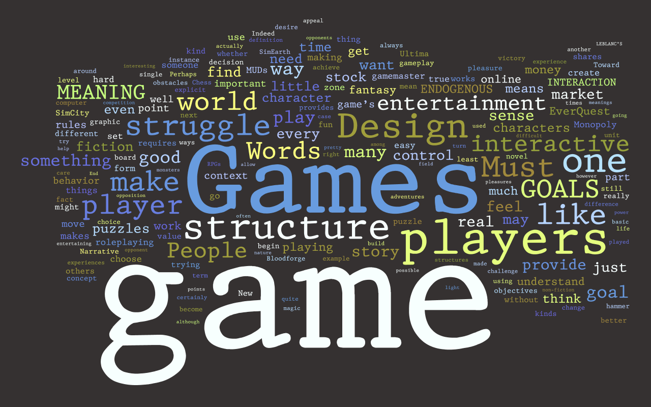 gamedesignconcepts / Shared Vocabulary for Game Design