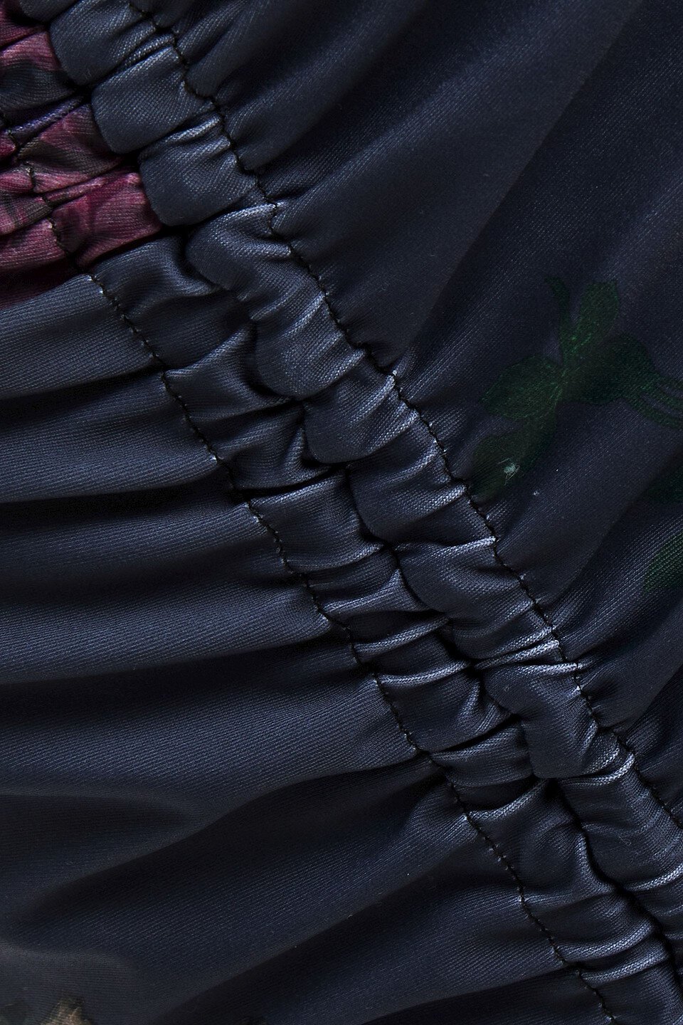 Ganni Woman Ruched Floral Print Bikini Top Charcoal Size 42