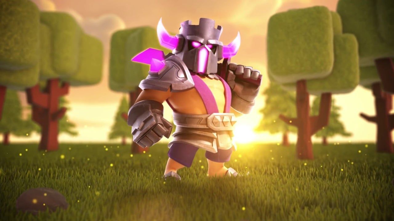 Clash of Clans.E.K.K.A King: June Season Challenges Get a look at the P.E.K.K.A. King skin for th. Clash of clans, Clash of clans logo, Barbarian king