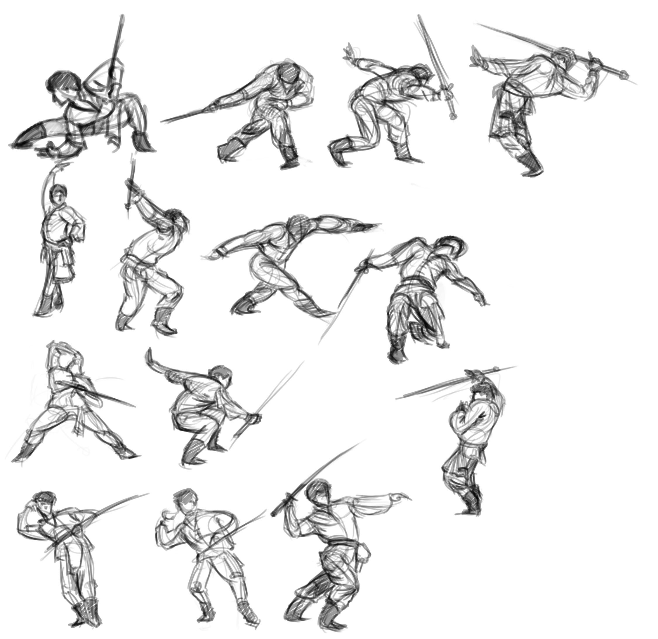 Sword Fighting Pose Female Sword Poses Drawing