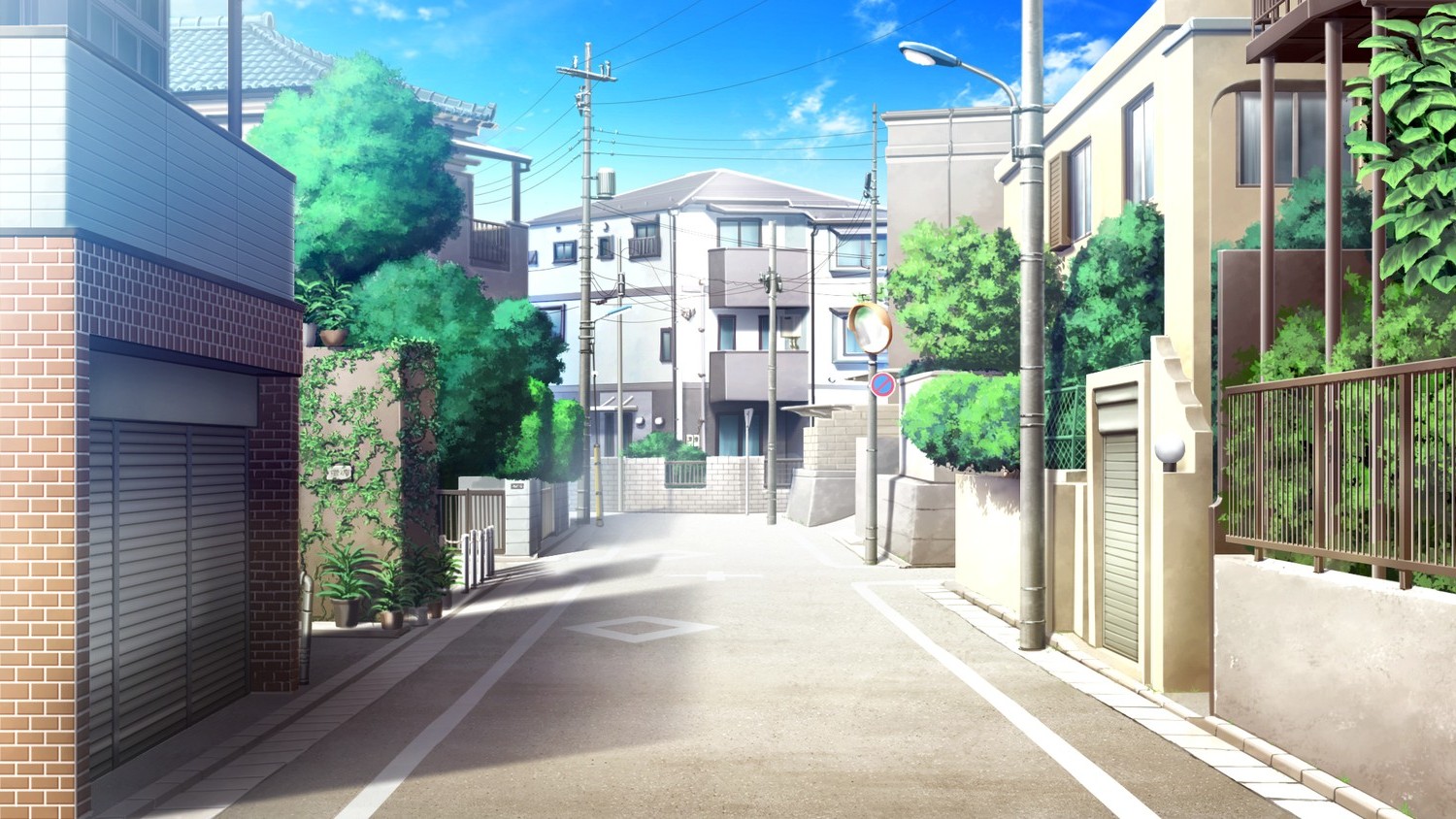 anime city cityscape sekirei wallpaper