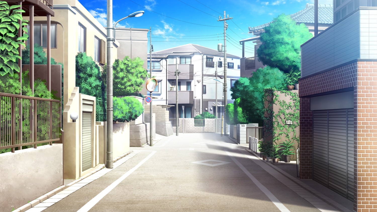 landscape, city, street, cityscape, architecture, anime, road, town, Sekirei, estate, alley, home, apartment, condominium, suburb, facade, lane, human settlement, neighbourhood, residential area, courtyard, property, real estate High quality walls