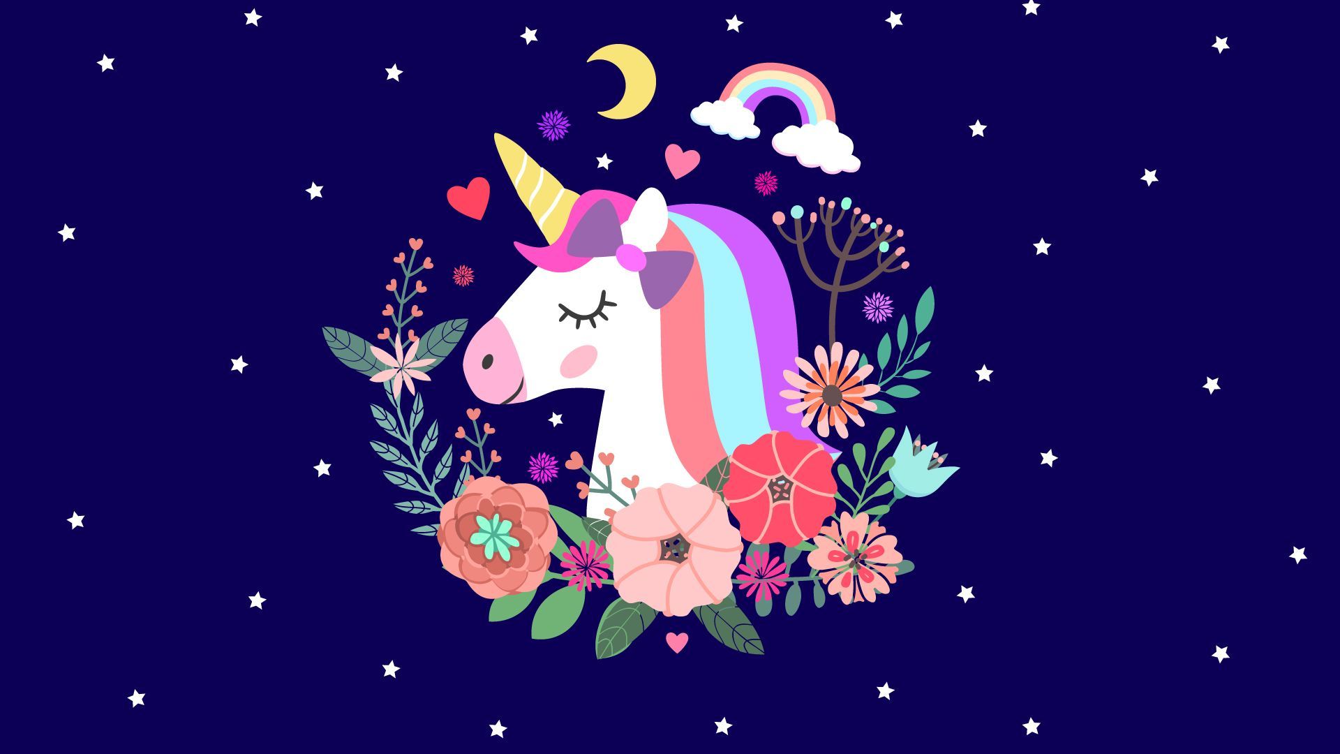 Floral Unicorn • Wallpaper For You HD Wallpaper For Desktop & Mobile