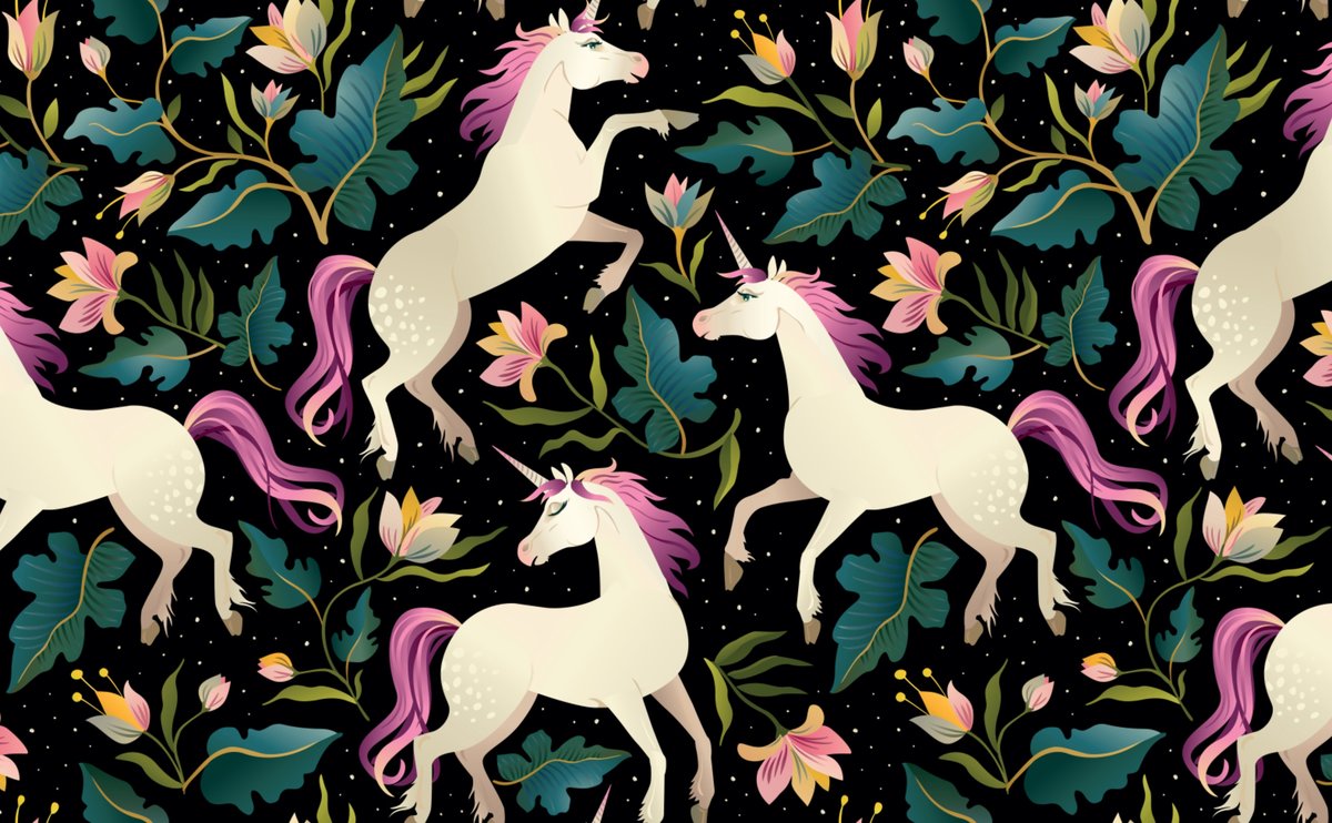 Unicorns and Starry Night Wallpaper for Walls
