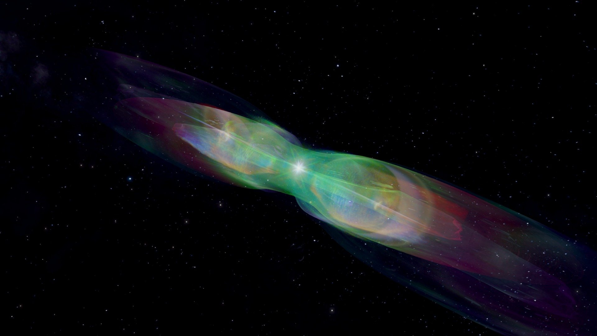 Twin jet nebula, a butterfly in the night sky model by Salvatore Orlando [eb889e2]