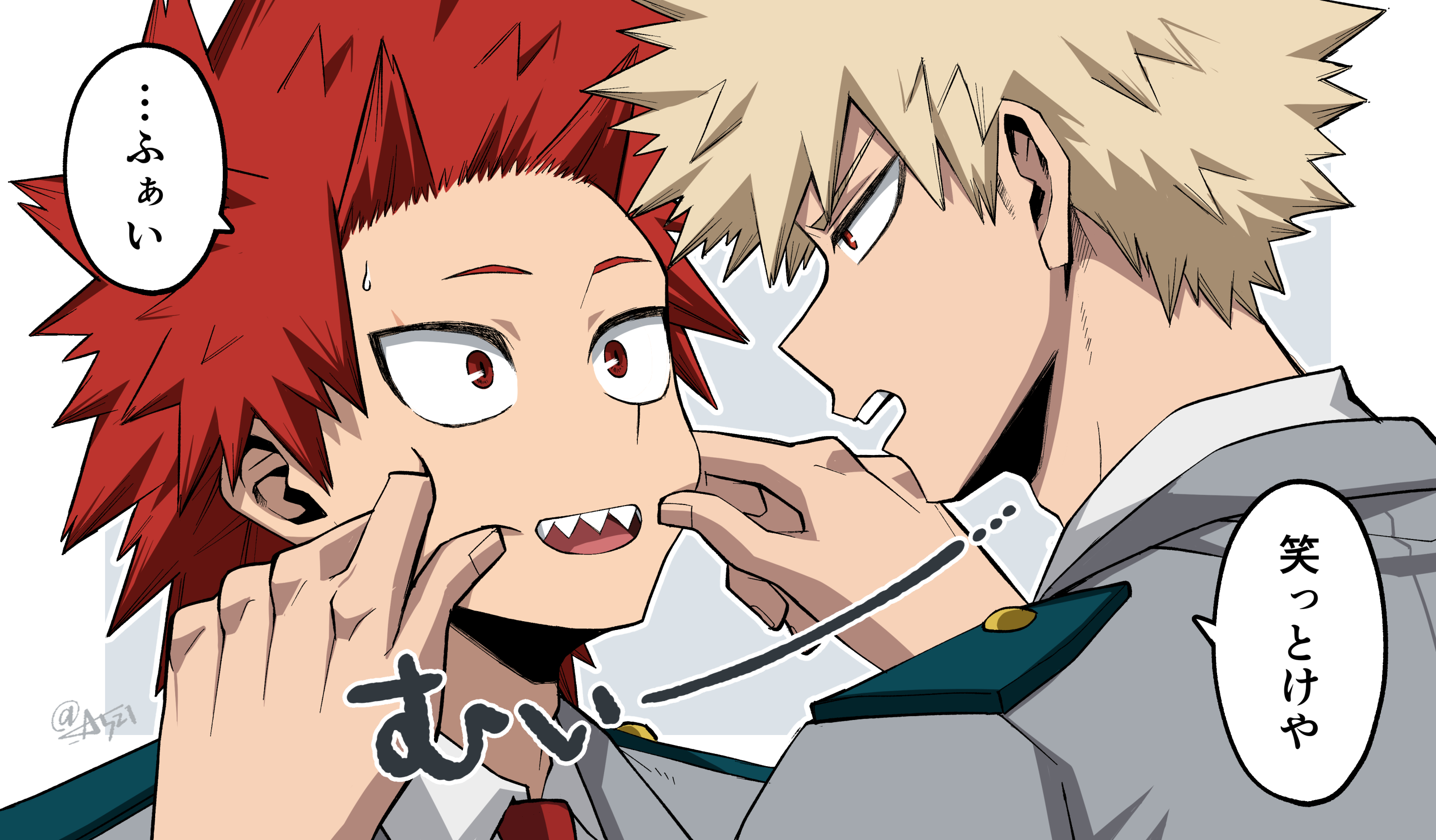 Anime Boys Katsuki Bakugou Blond Hair Anime Redhead Red Eyes Wallpaper:2952x1728
