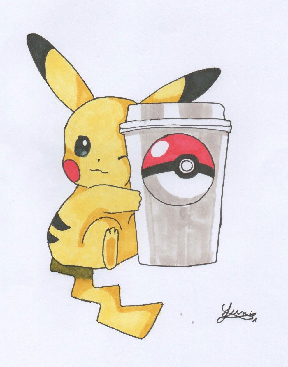 Pikachu Starbucks Wallpaper