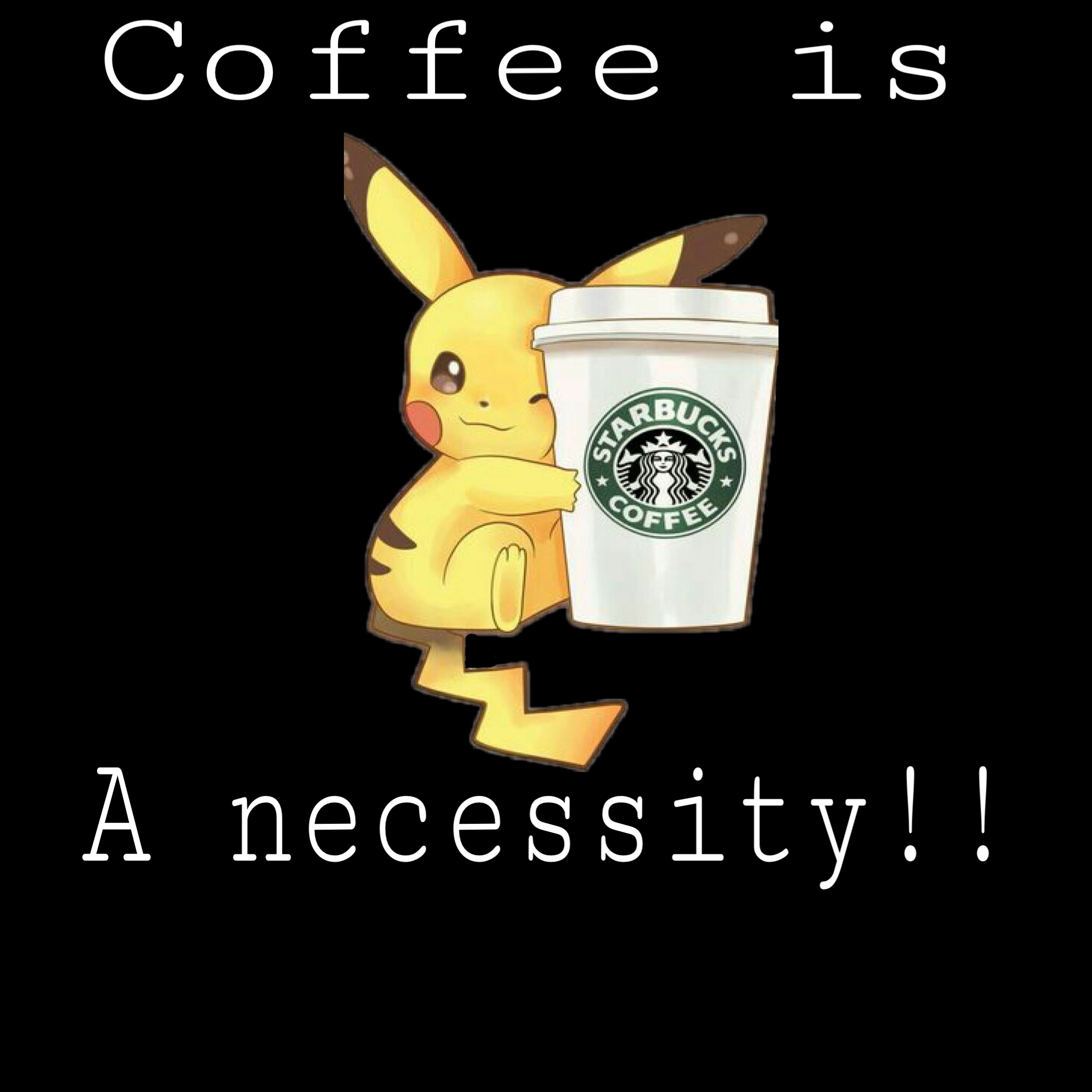 FreeToEdit pikachu coffee Image