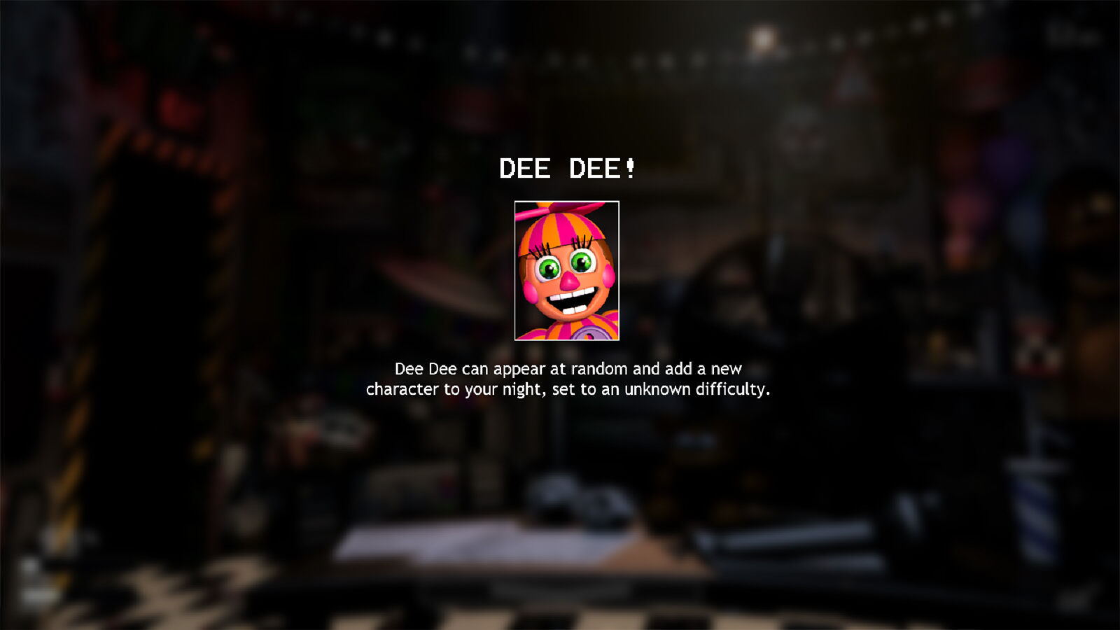 Dee Dee History. Five Nights At Freddy's