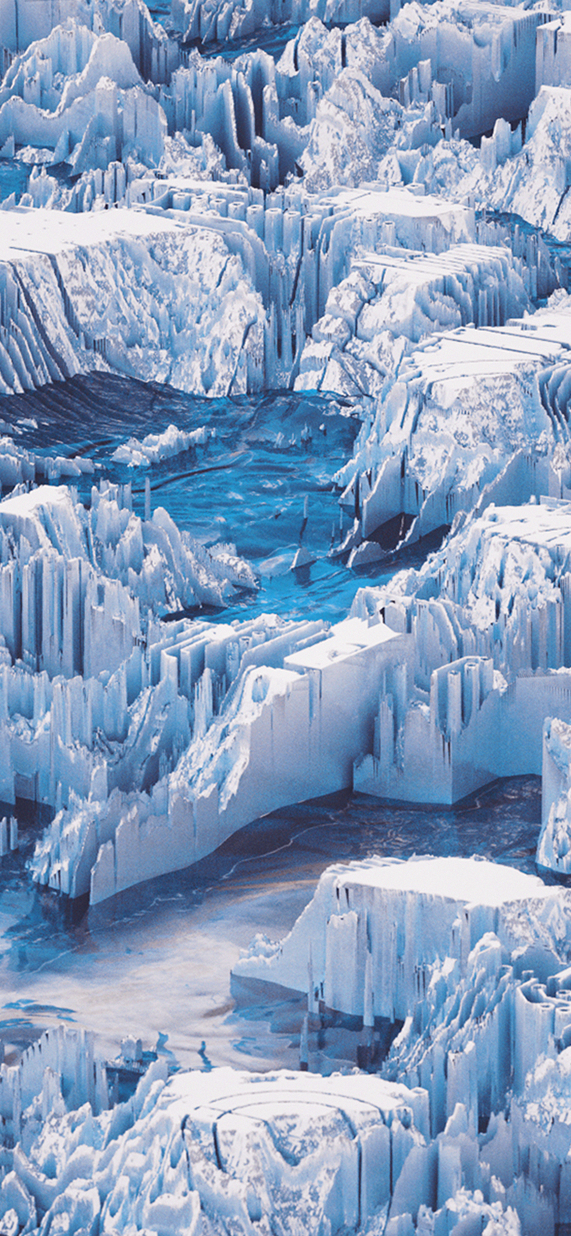 Blue Cold Ice Pattern Background Wallpaper