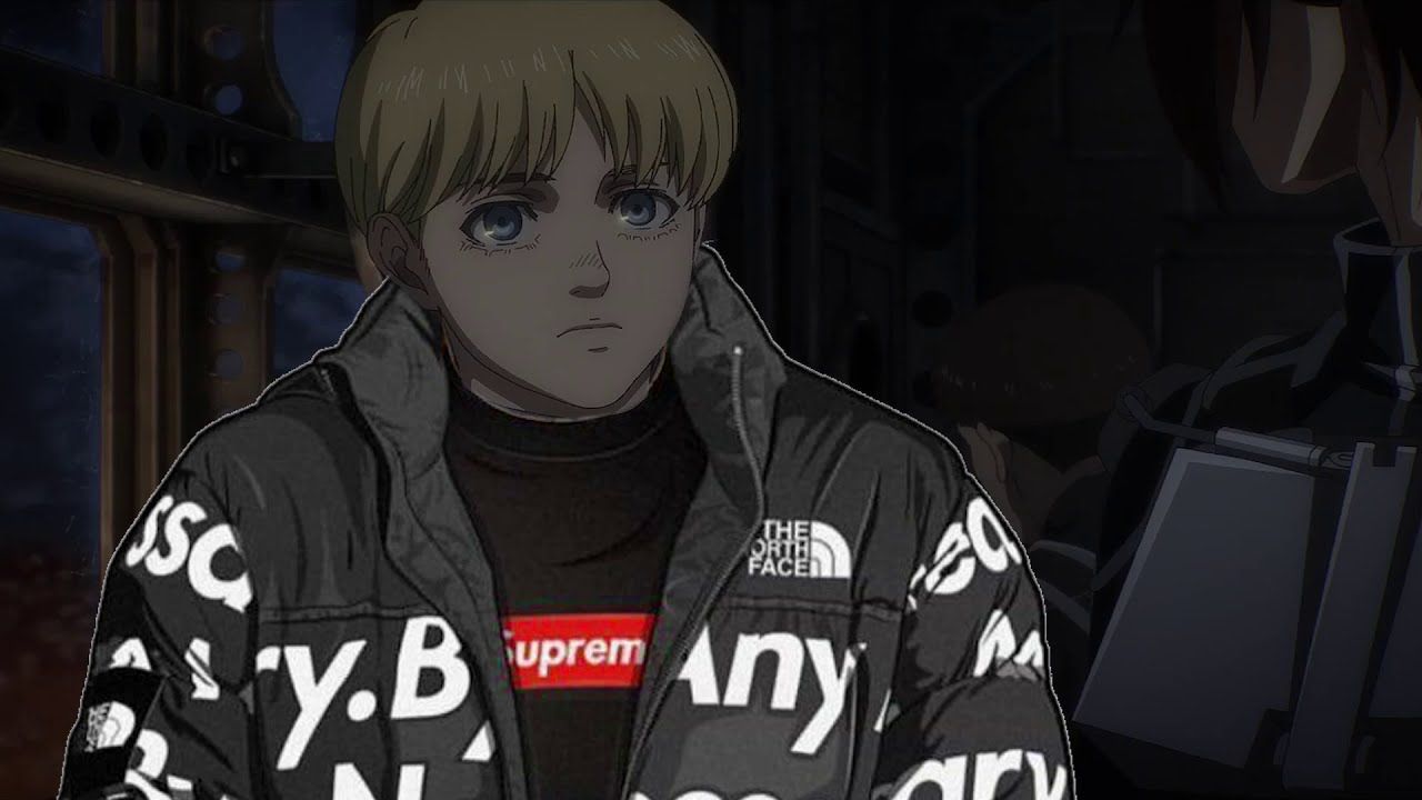 Armin Shops for Drip. Armin, Attack on titan meme, Funny anime pics
