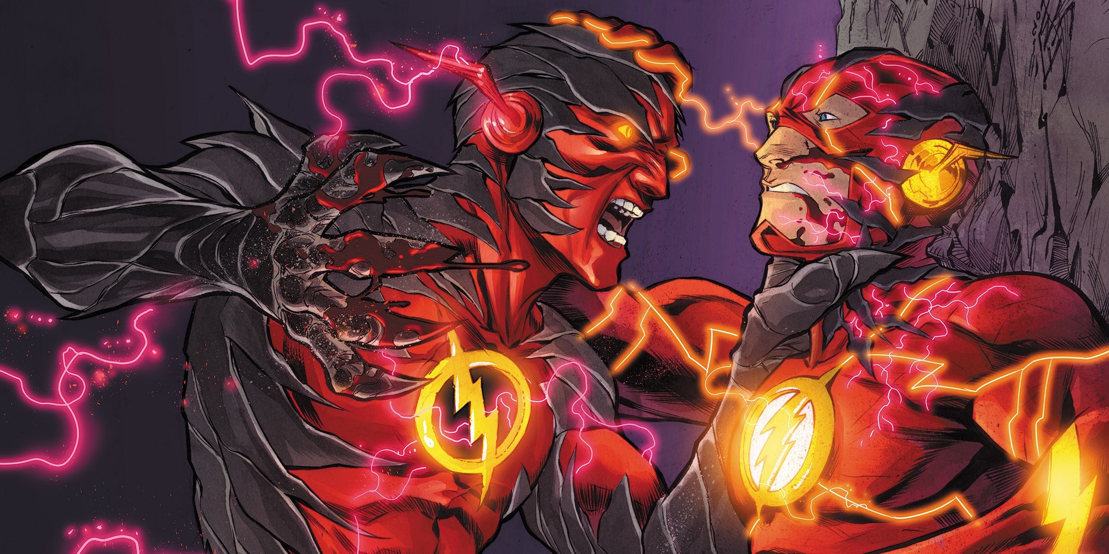 Wallpaper, illustration, DC Comics, Flash, comics 2200x1100