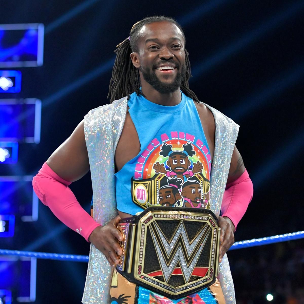 Photos: KO and Xavier get into a wild brawl during Kofi's interview. Wwe champions, Wwe kofi kingston, Professional wrestling