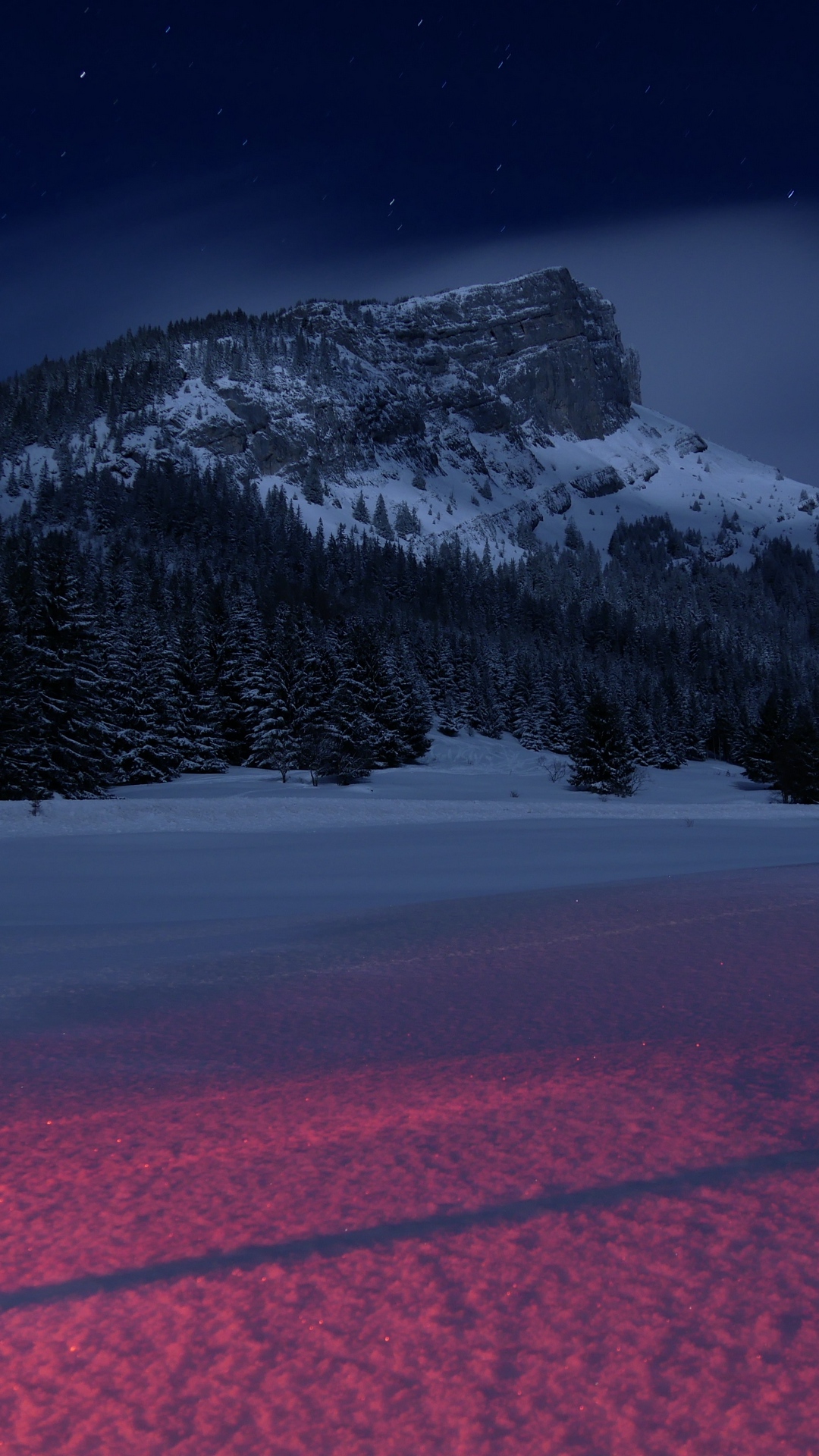 Mountains Night Winter Wallpaper - [1080x1920]