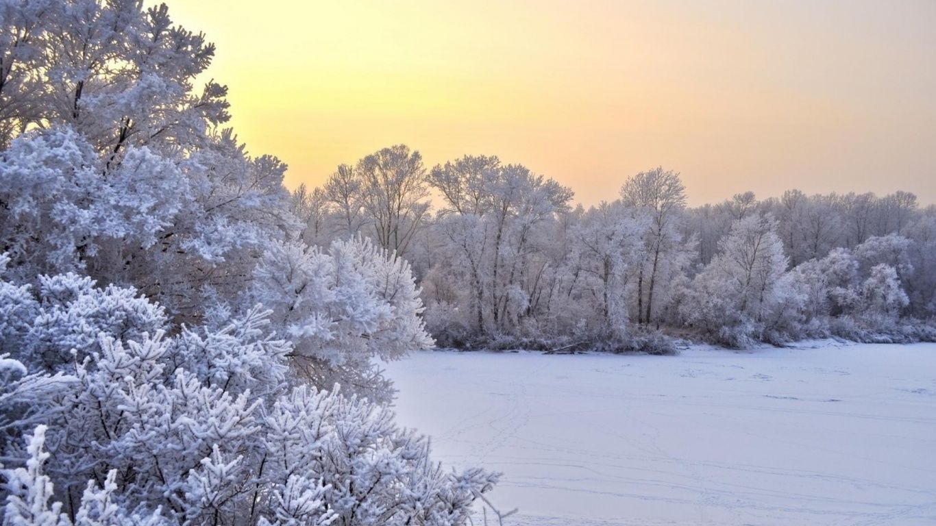 Winter Wonderland Sunrise desktop PC and Mac wallpaper