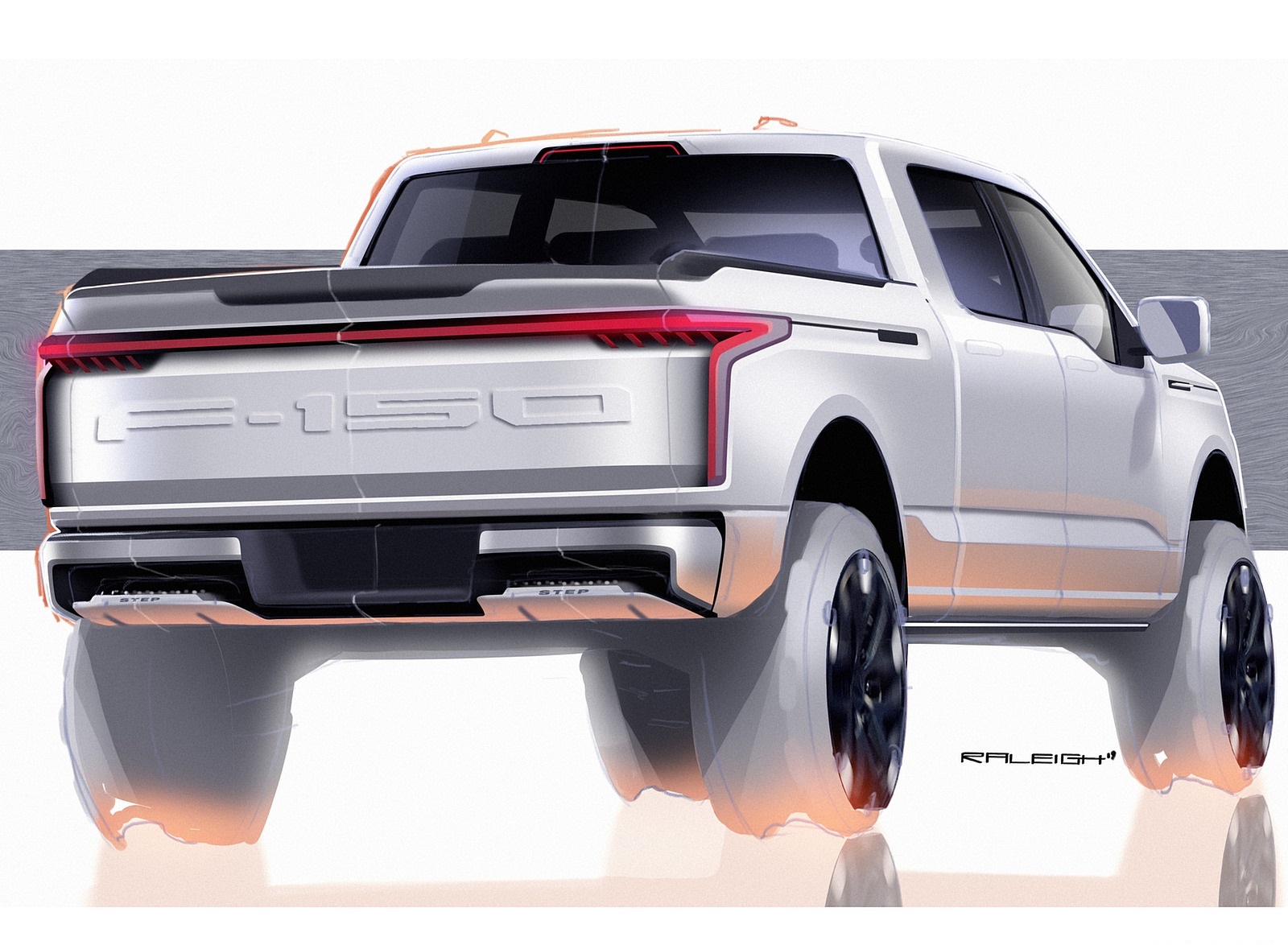 2022 Ford F 150 Lightning Design Sketch Wallpaper (25)
