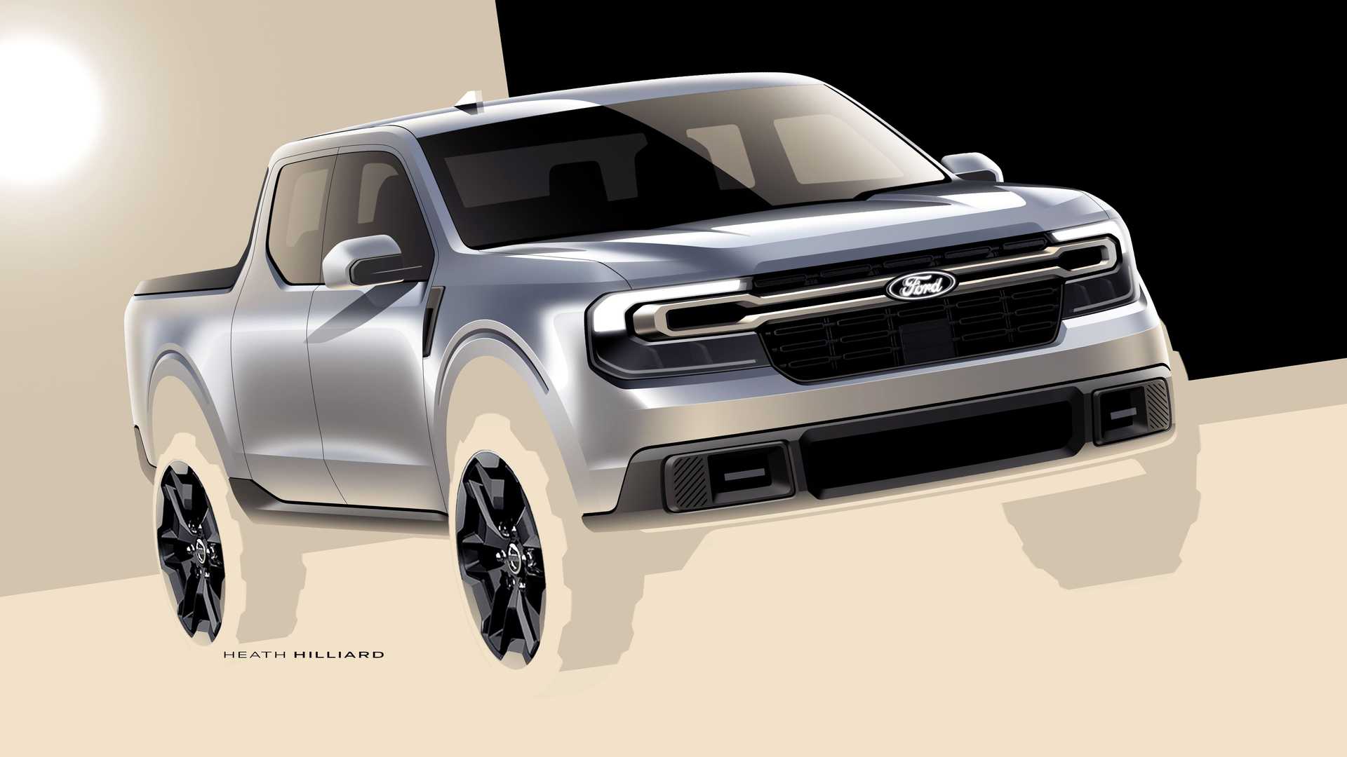 2022 Ford Maverick Lariat Design Sketch Wallpaper (35)