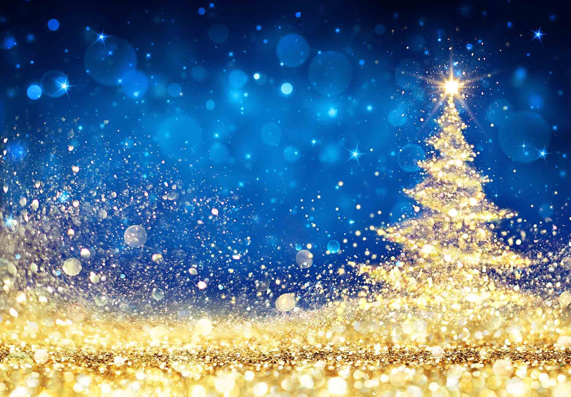 Blue Gold Christmas Wallpapers - Wallpaper Cave