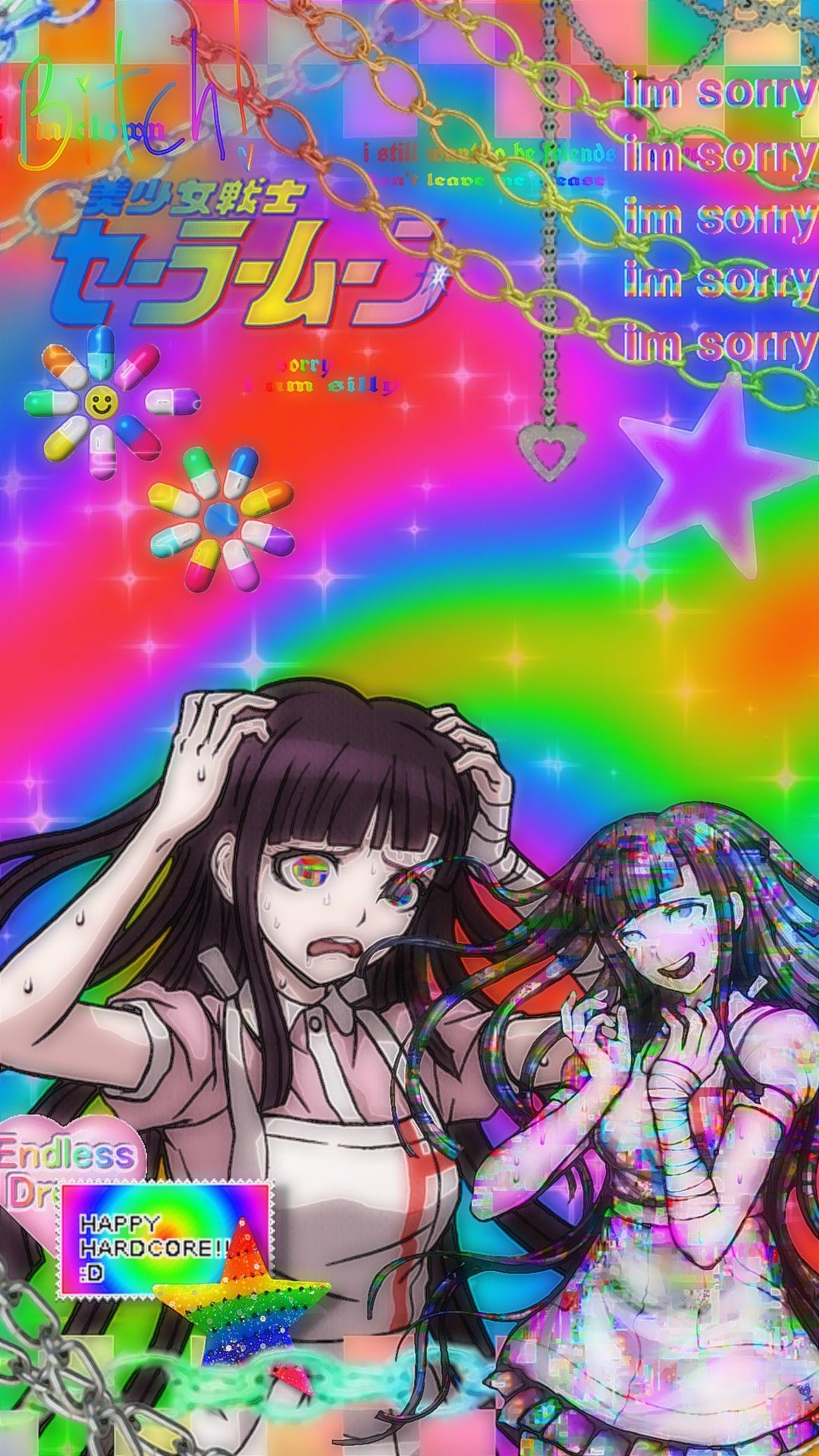 Mikan walpaper. Glitchcore wallpaper, Anime wallpaper, Gothic anime