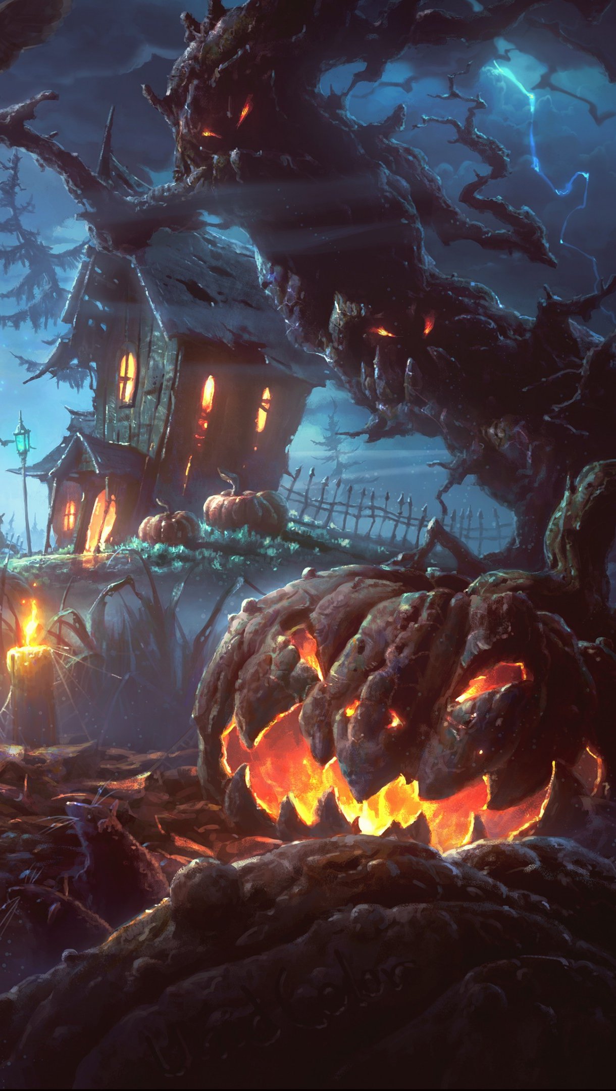 Haunted house in Halloween Wallpaper 4k Ultra HD