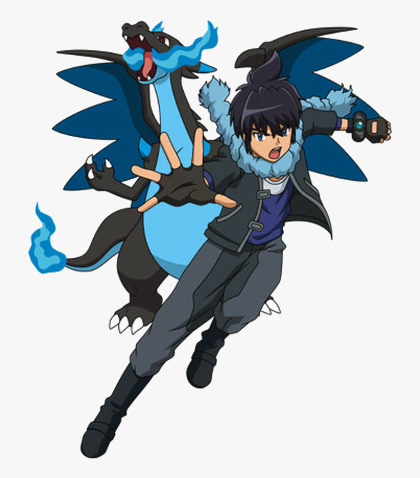 Alain And Mcharizard X Alain And Mega Charizard, HD Png Download, Transparent Png Image