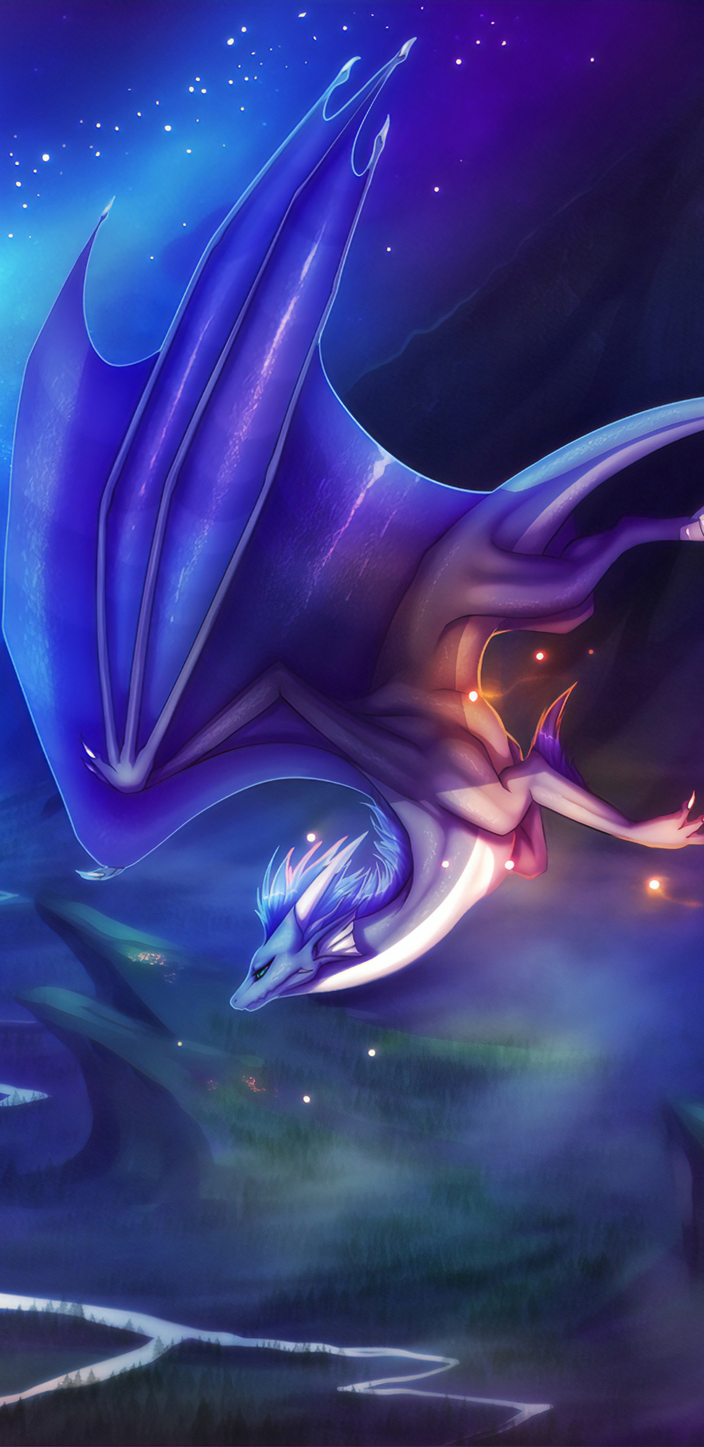 Nightlight Dragon Samsung Galaxy Note 9, 8, S9, S8, SQHD HD 4k Wallpaper, Image, Background, Photo and Picture