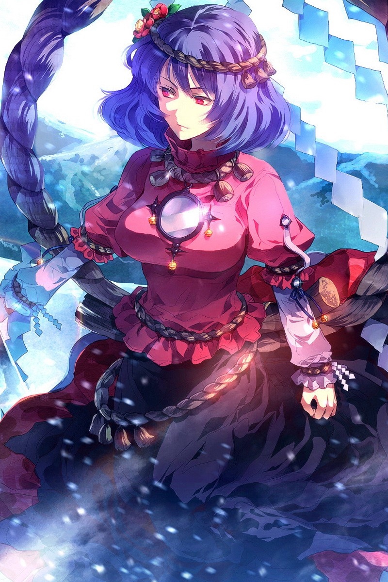 Wallpaper Anime, Nature, Snow, Mountains, Magic