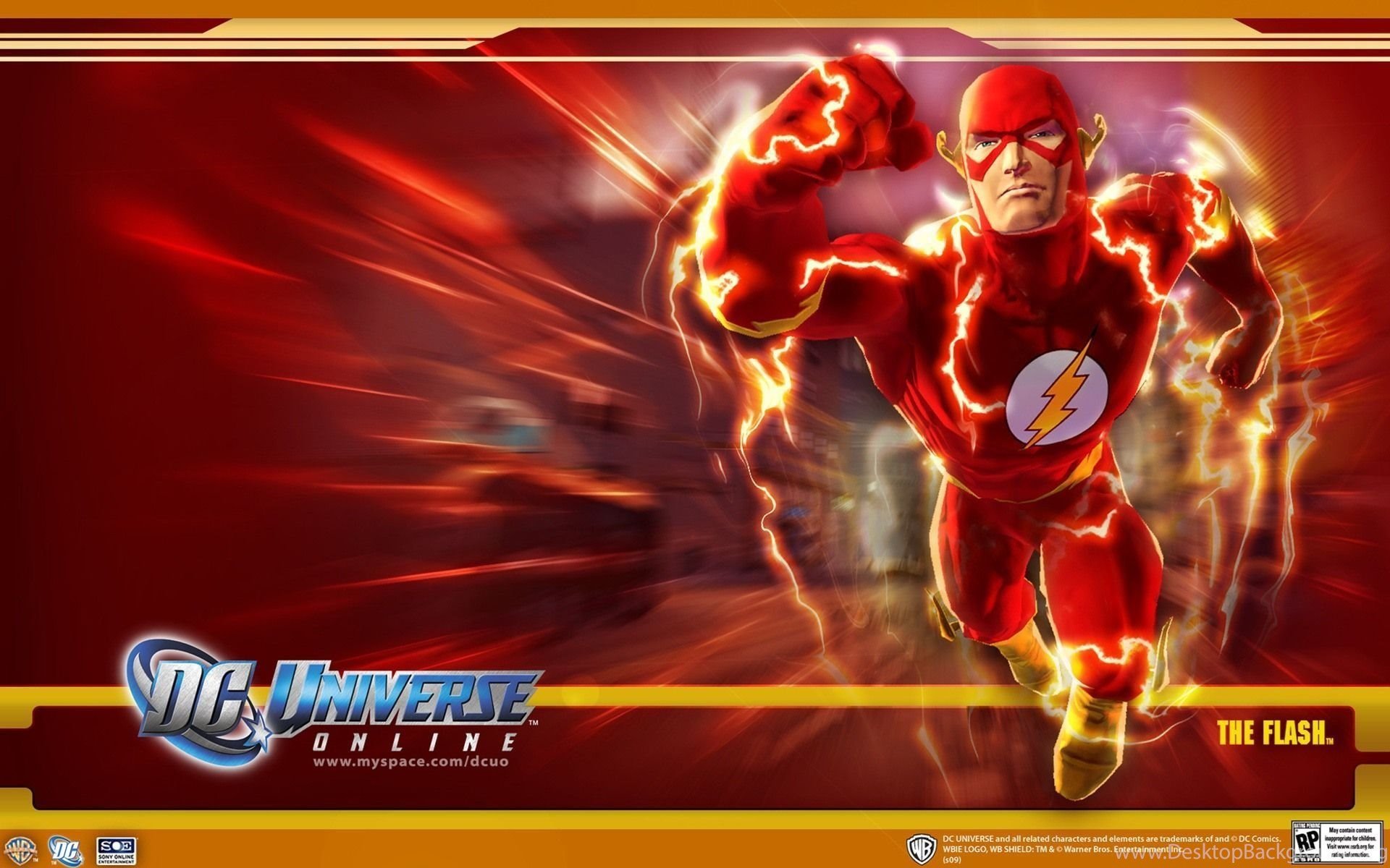 DC Universe Online Flash Desktop Wallpaper Desktop Background