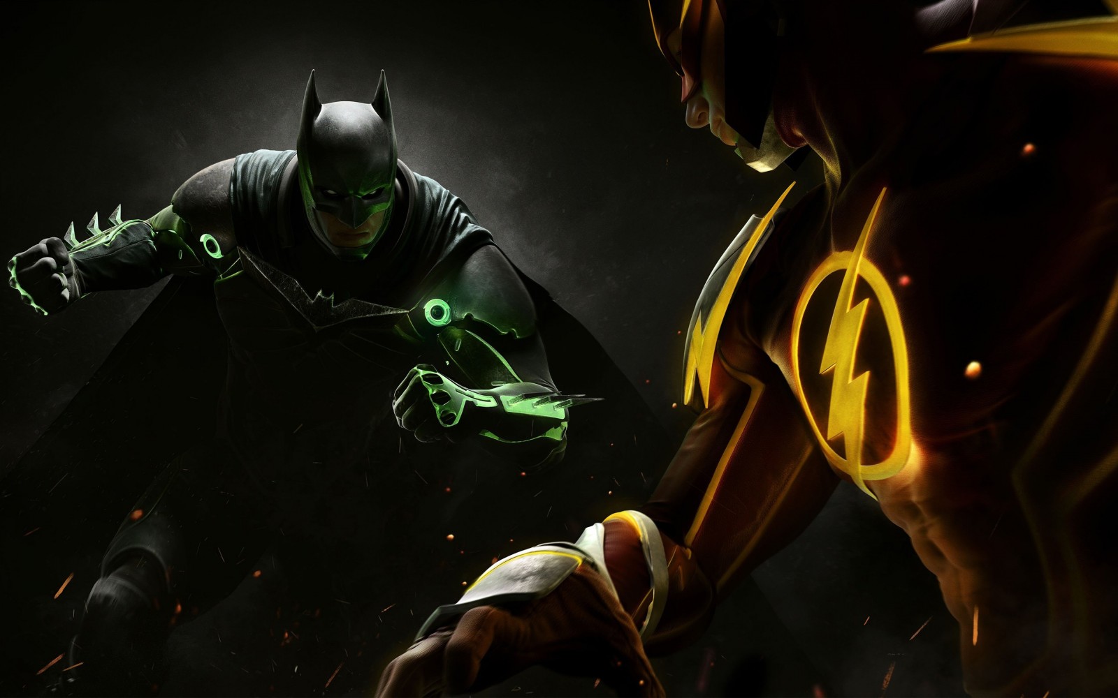 video games, Batman, DC Comics, Injustice 2, The Flash, darkness, screenshot, computer wallpaper, pc game. Mocah HD Wallpaper