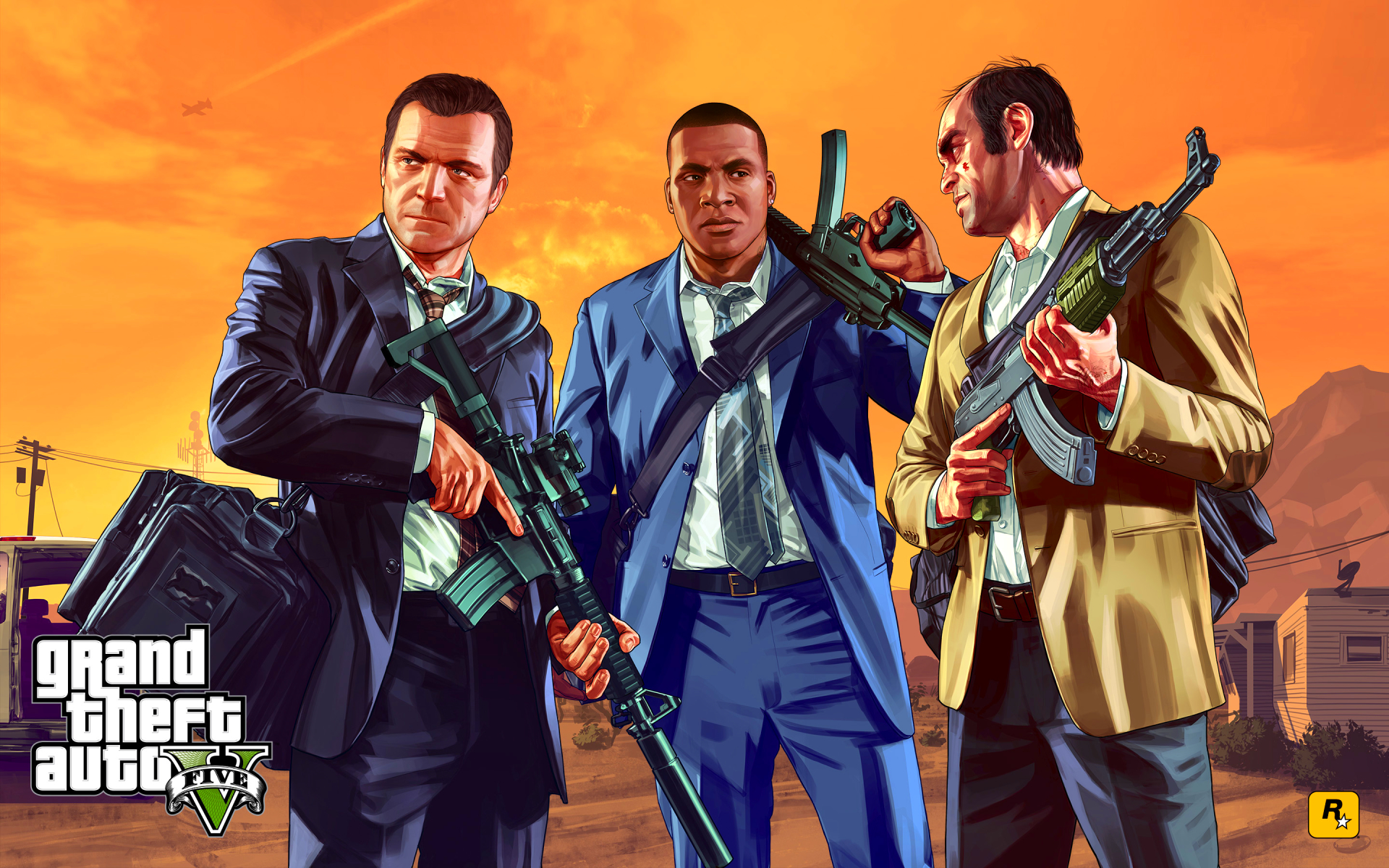 Michael, Franklin and Trevor Theft Auto V Wallpaper