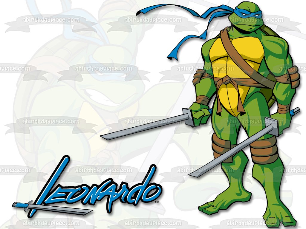 Teenage Mutant Ninja Turtles Tmnt Leonardo Edible Cake Topper Image AB