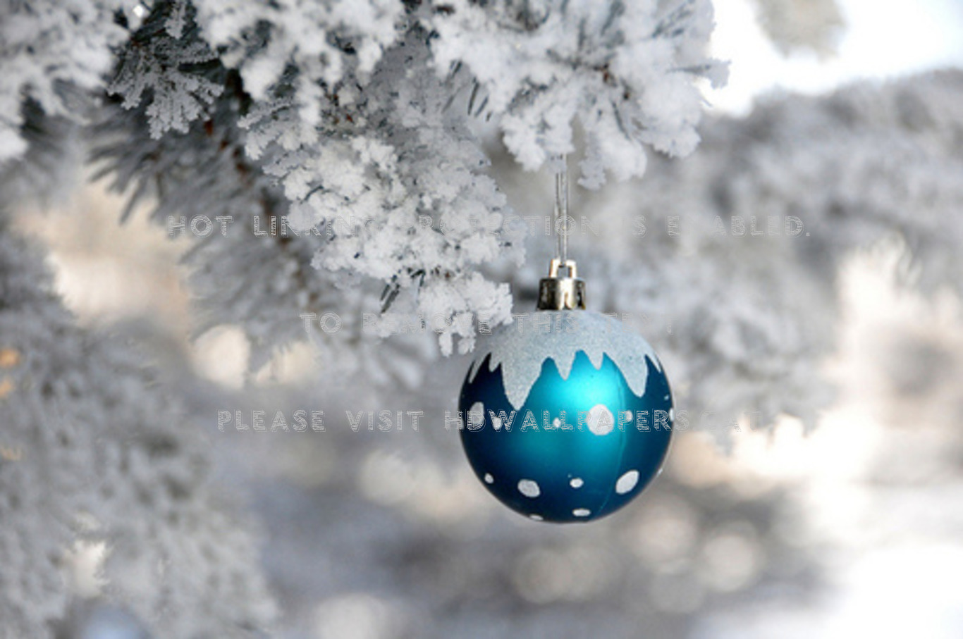 happy christmas blue ball snow holidays