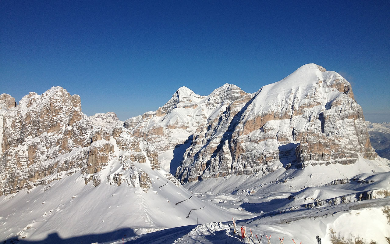 Skiing in Selva Gardena Dolomites Italy
