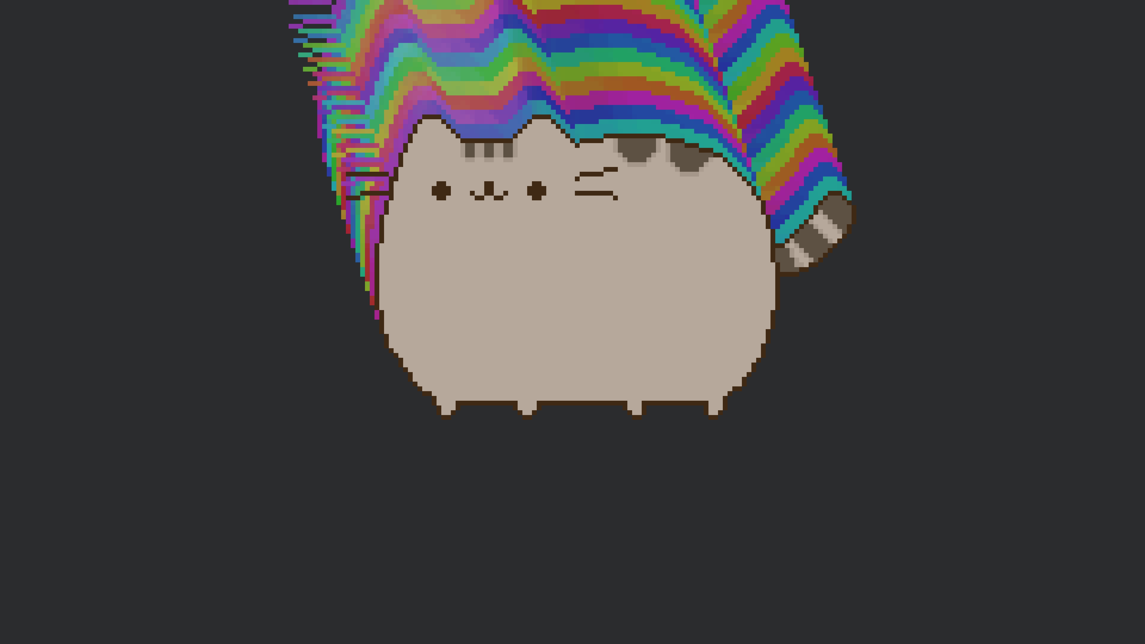 Wallpaper, pixel art, Pixel Cat, pixels, colorful 3840x2160