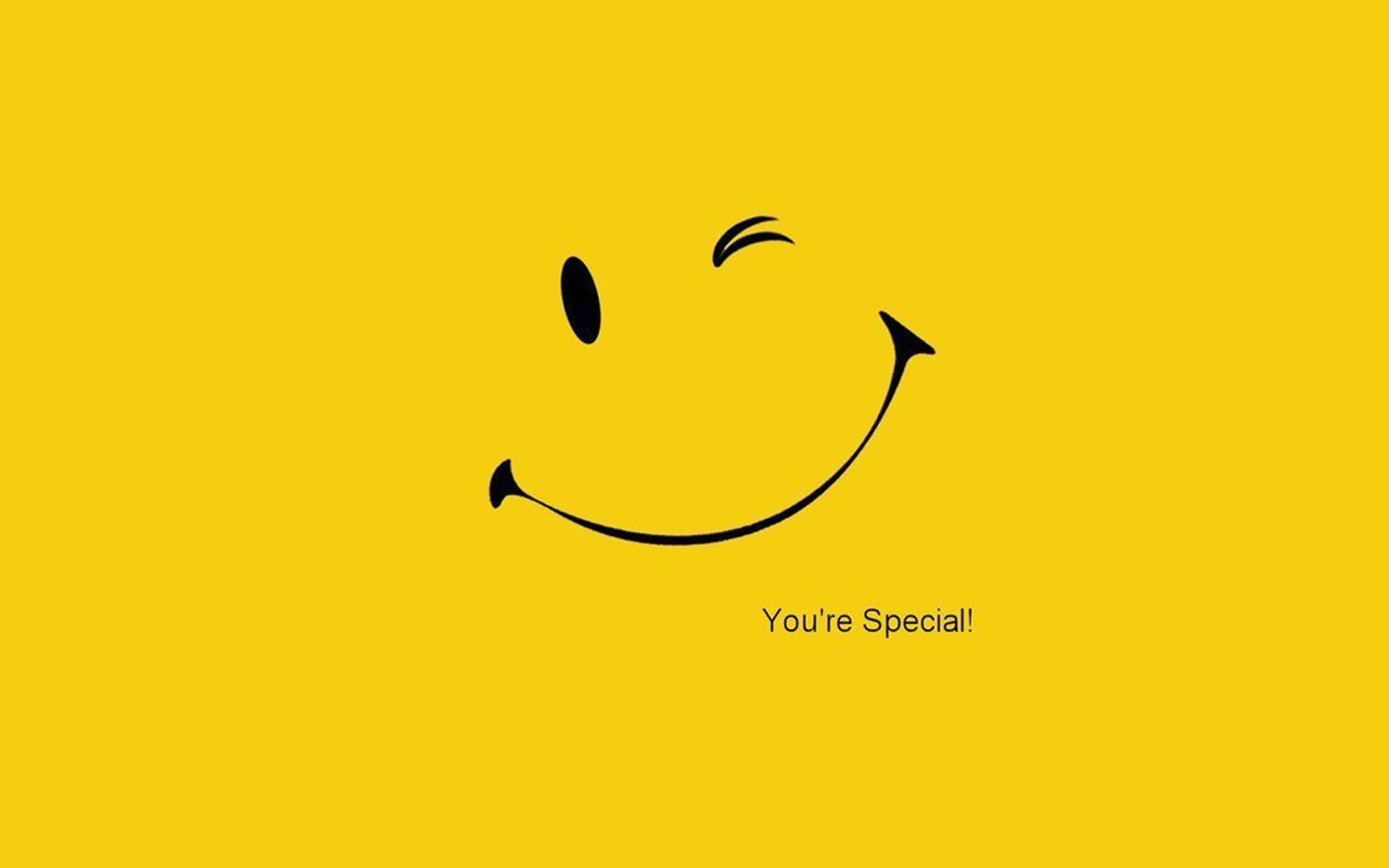 Emoji illustration wallpaper, motivational, minimalism, yellow, no people • Wallpaper For You HD Wallpaper For Desktop & Mobile