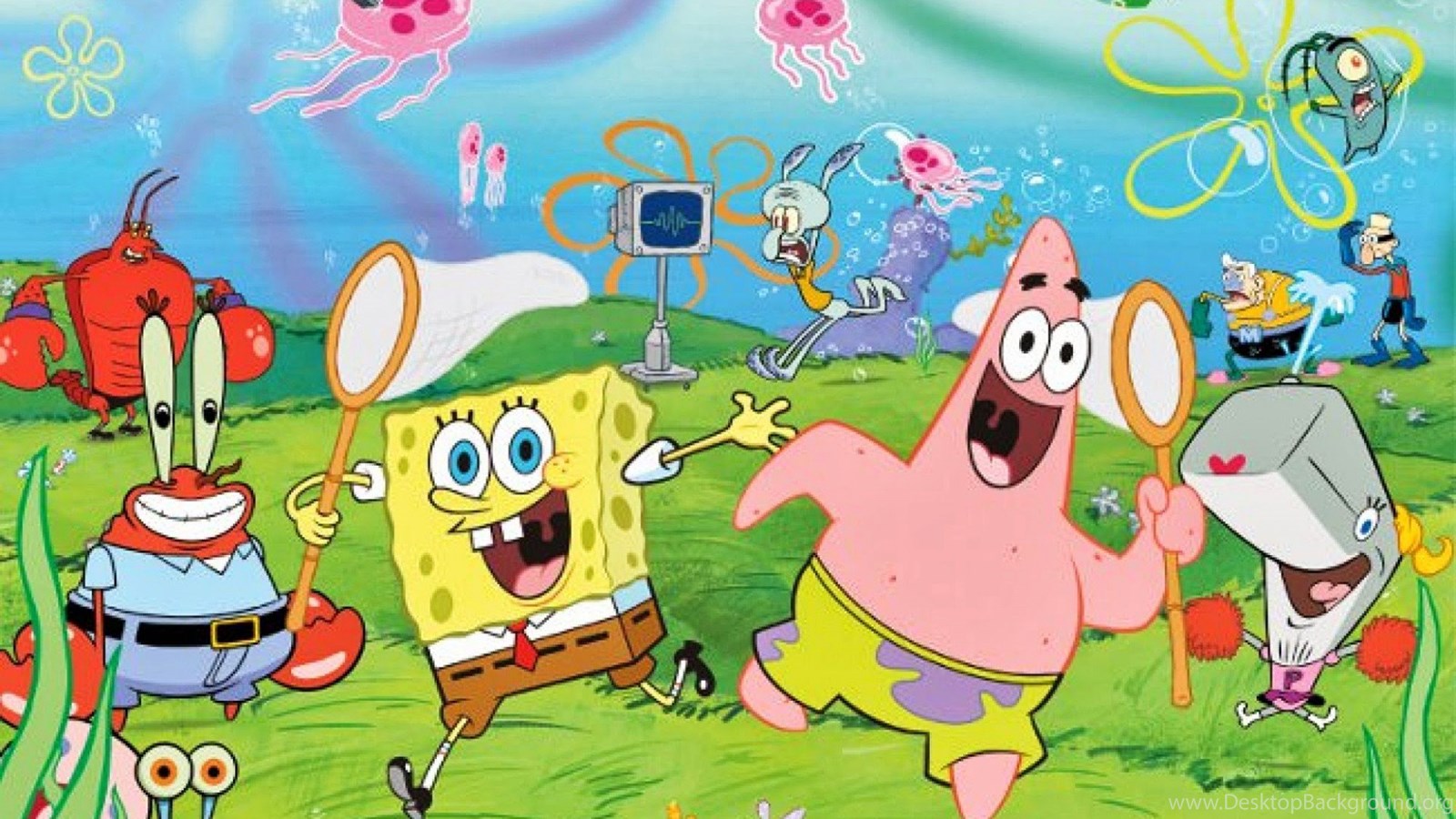 Spongebob, Friends, 1920x1200 HD Wallpaper And FREE Desktop Background