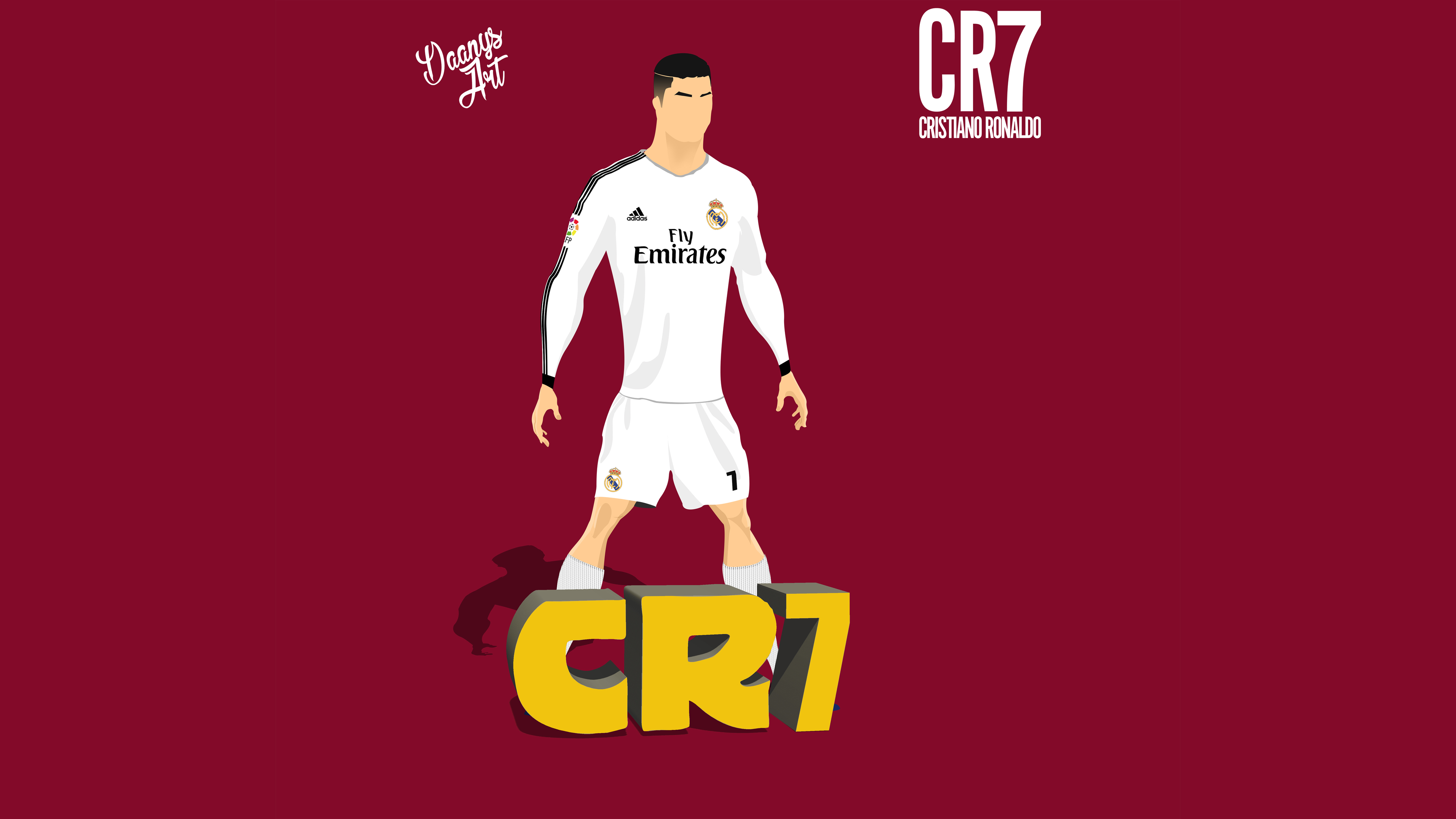 Wallpaper 4k Cristiano Ronaldo Vector Illustration 8k Wallpaper