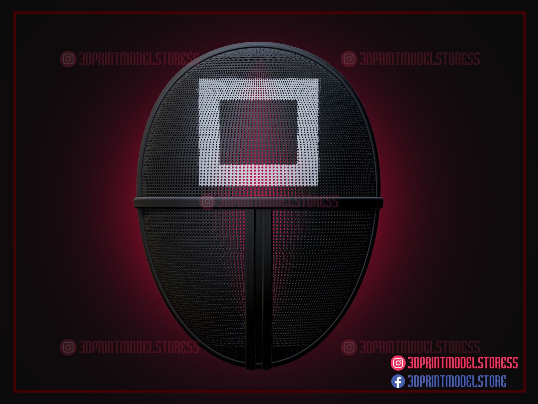 Squid Game Soldier Mask Print Ready 3D Model