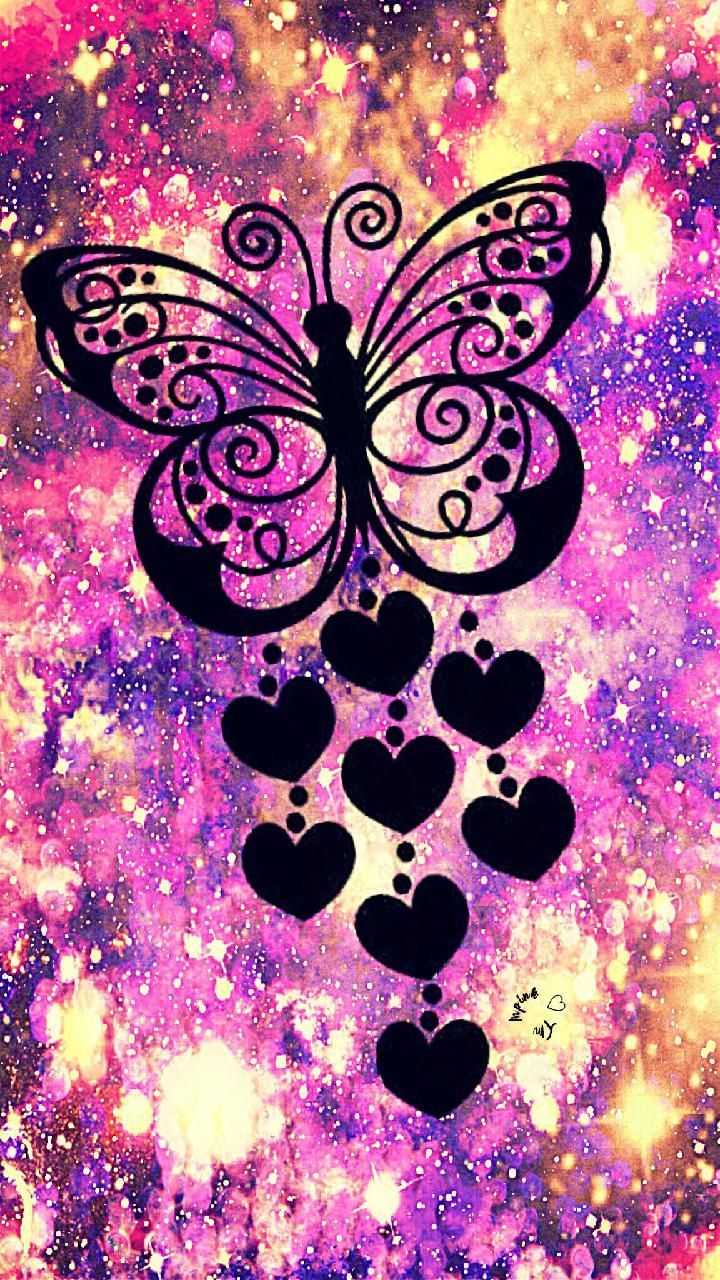 Pink Glitter Butterfly Wallpaper, Free for commercial use no attribution required high quality image
