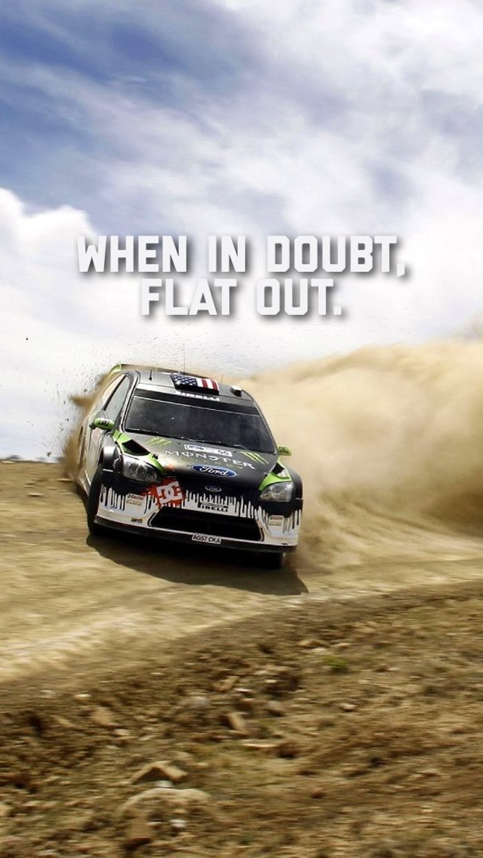 Another phone wallpaper with a quote from Colin McRae