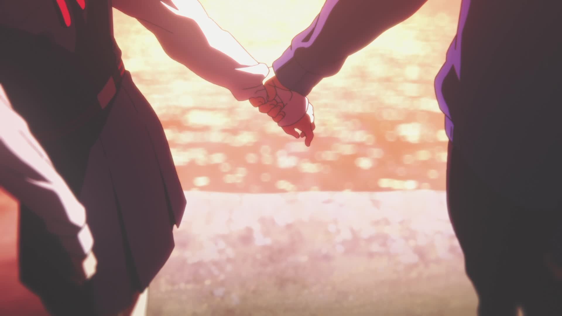 Download Romantic Anime Couples Holding Hands Winter Wallpaper   Wallpaperscom