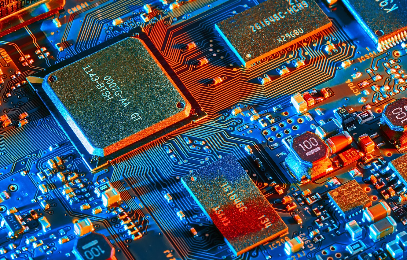 Wallpaper Electronics, Electronic Components, Microprocessor, Electrical Circuit Image For Desktop, Section Hi Tech