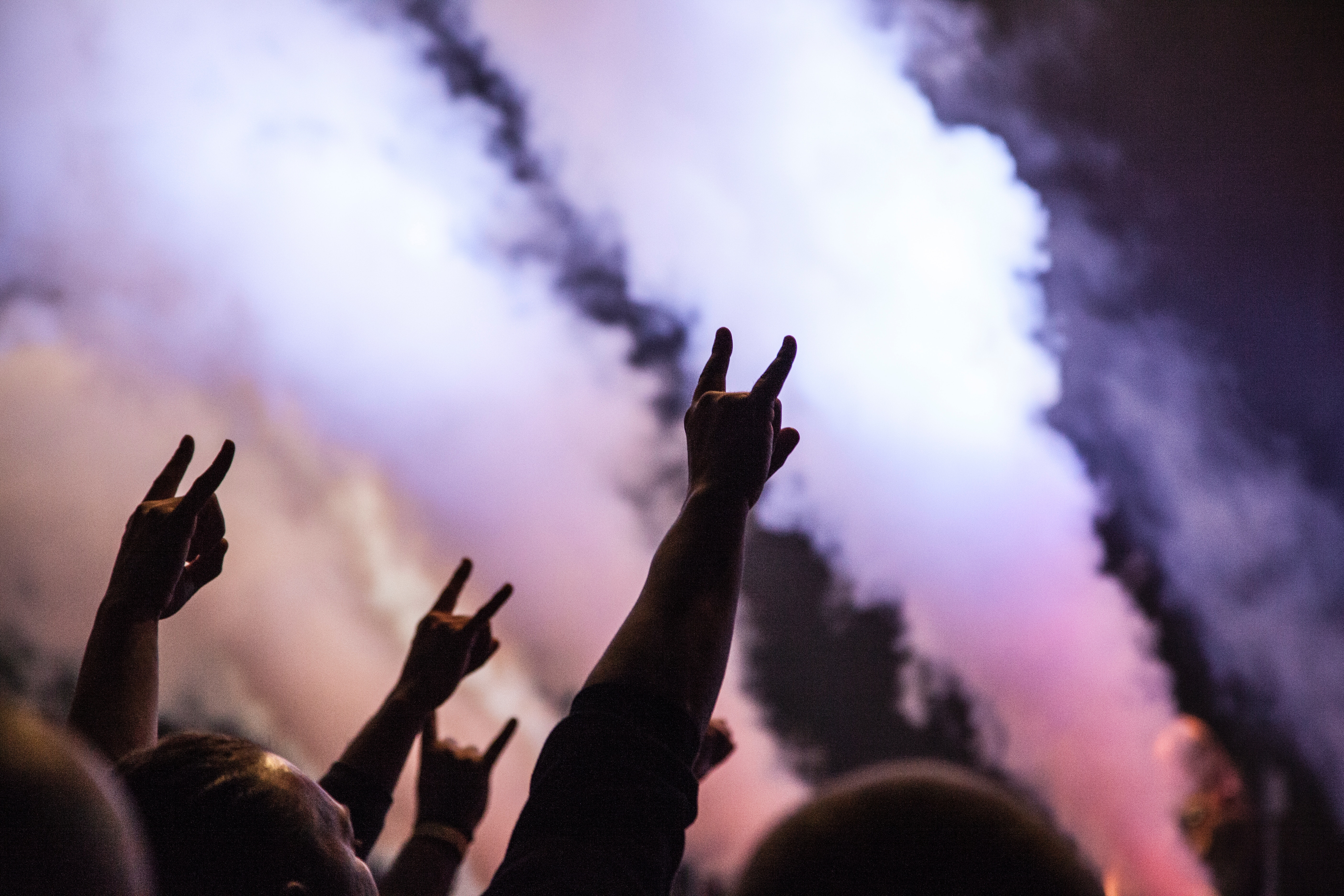 5616x3744 #rock, #dark, #person, #music, #band, #performance, #festival, #concert, #grunge, #horn, #co2, #smoke, #show, #silhouette, #singer, #fan, #Public domain image, #hardrock, #performer, #hand, #audience. Mocah HD Wallpaper